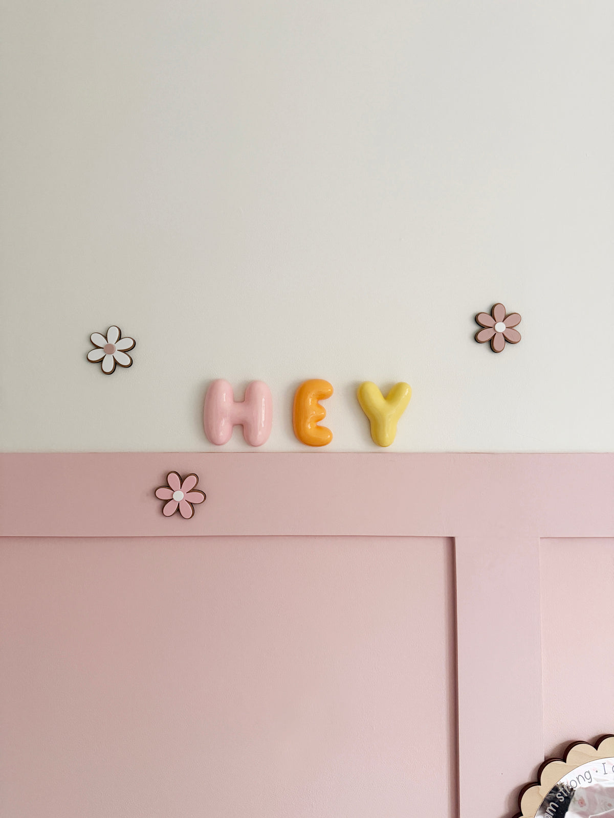 3d Bubble wall letters