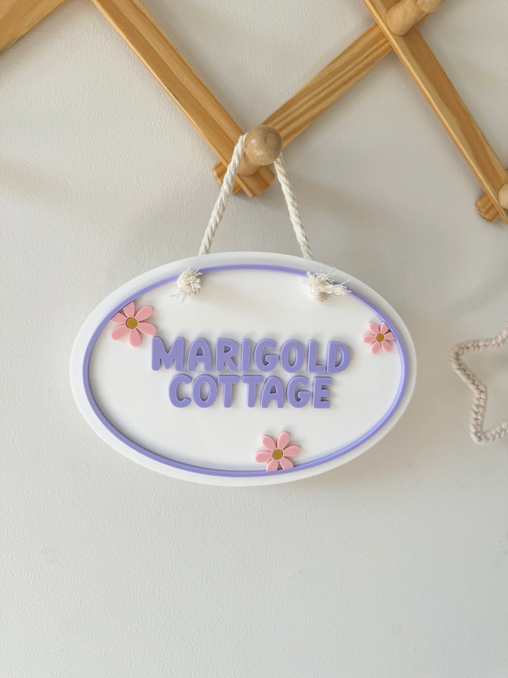 Personalised daisy playhouse sign