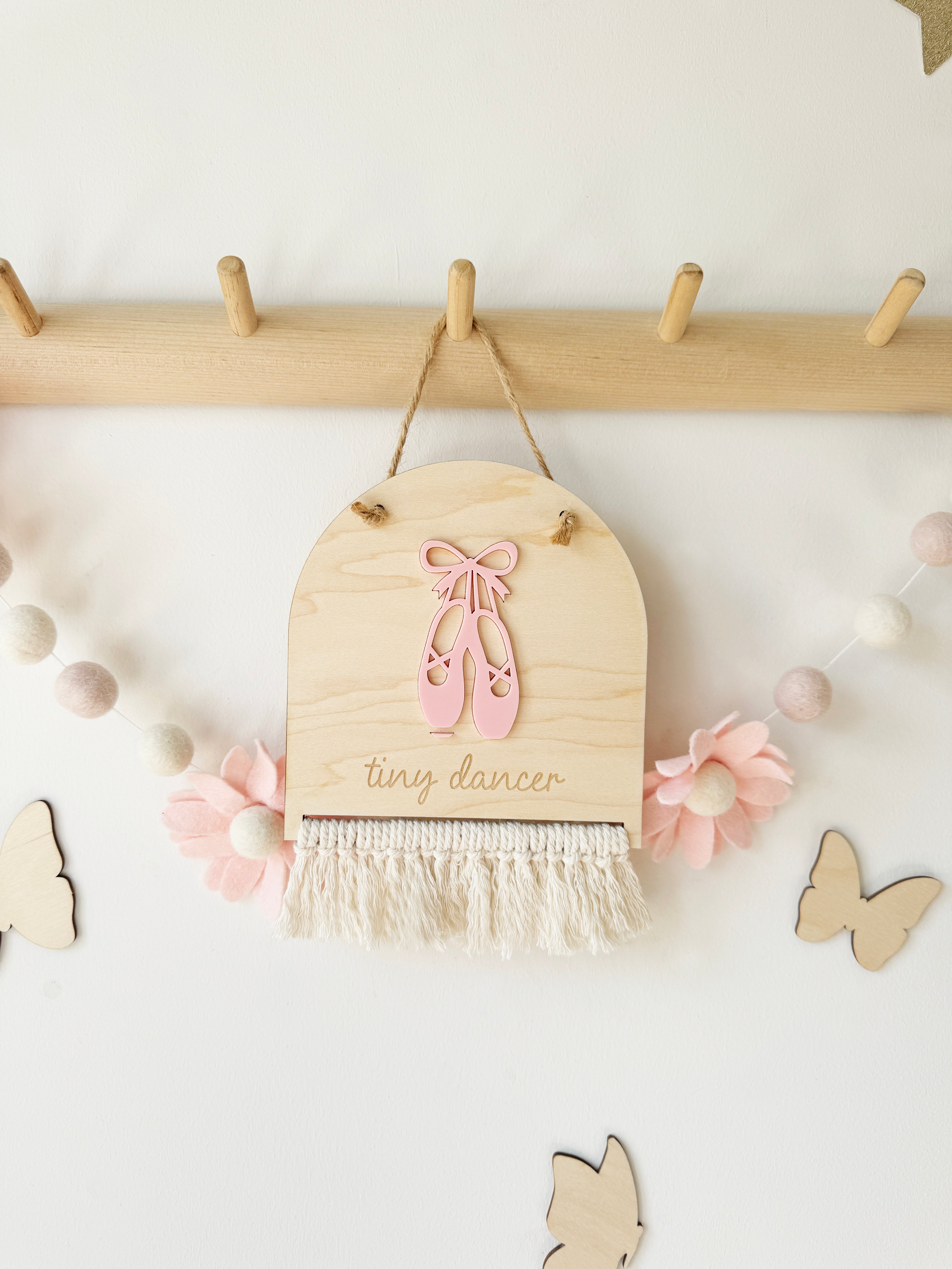 Tiny dancer ballet hanging pennant