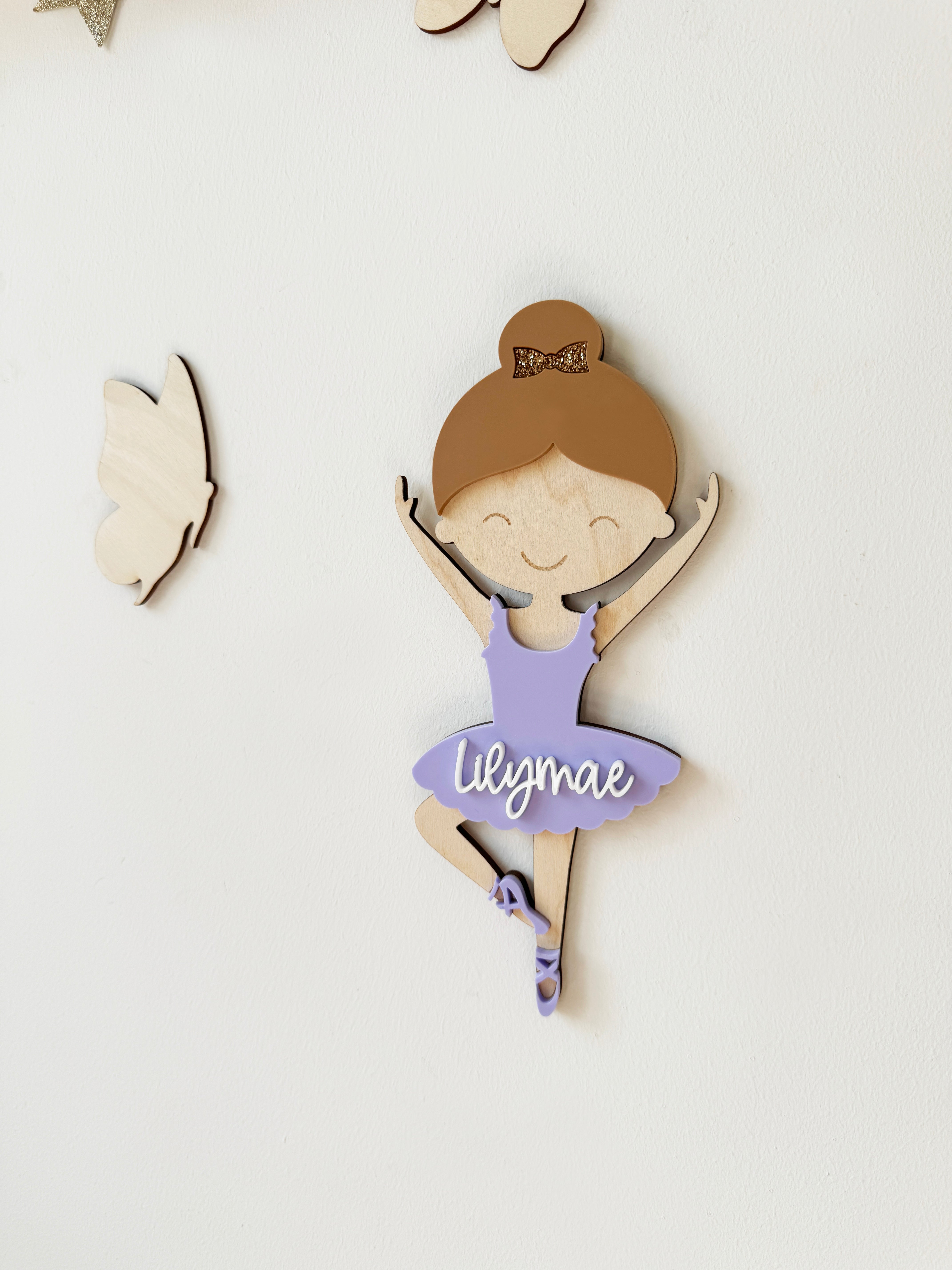 Personalised Ballet dancer wall shape