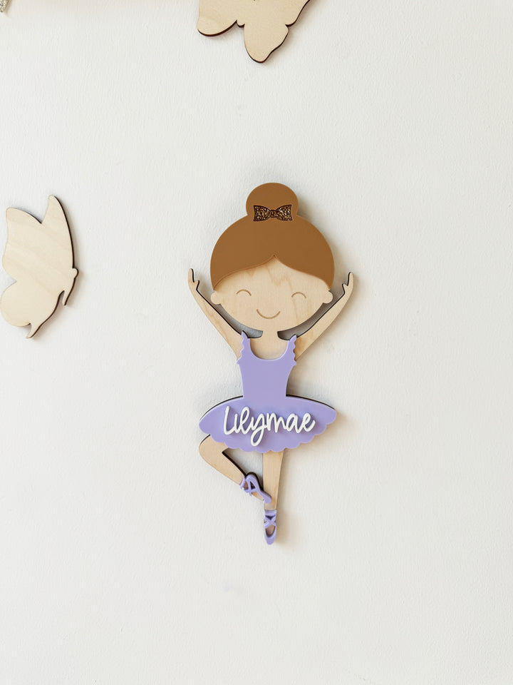 Personalised Ballet dancer wall shape (style 2)