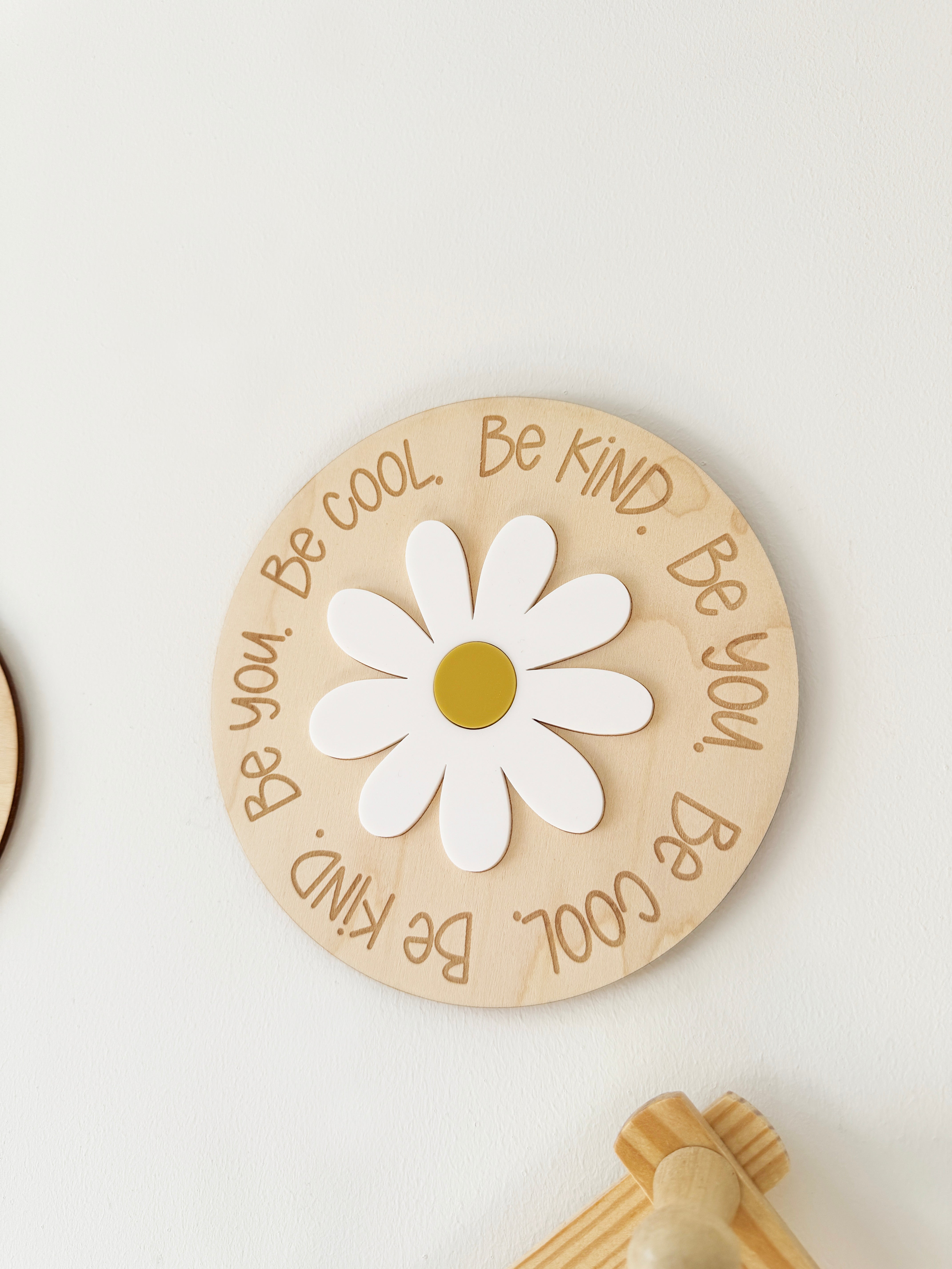 Daisy positive affirmation wall plaque