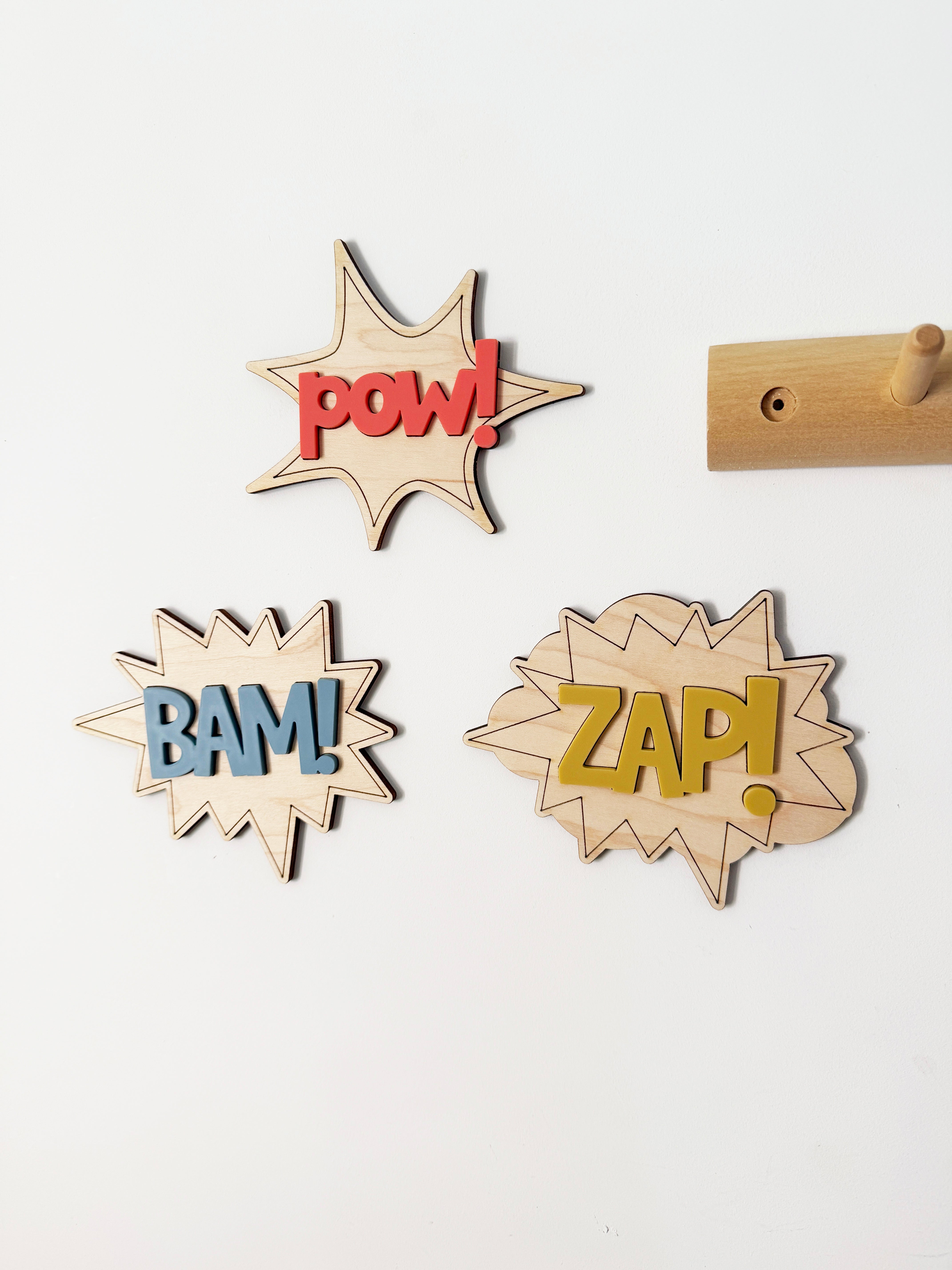 Superhero wall phrases (set of 3)