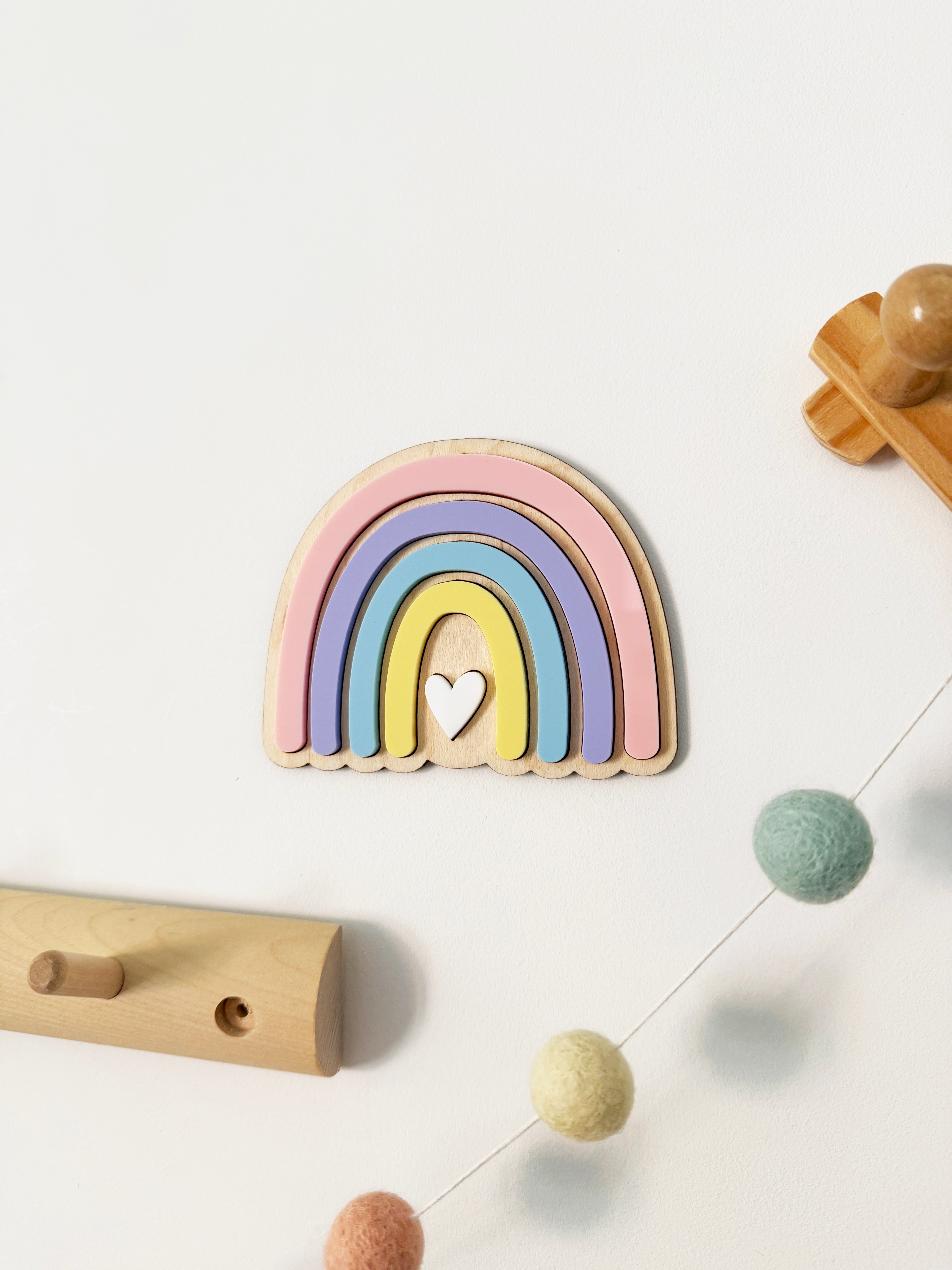 Mini rainbow boho wall shape - Pastel