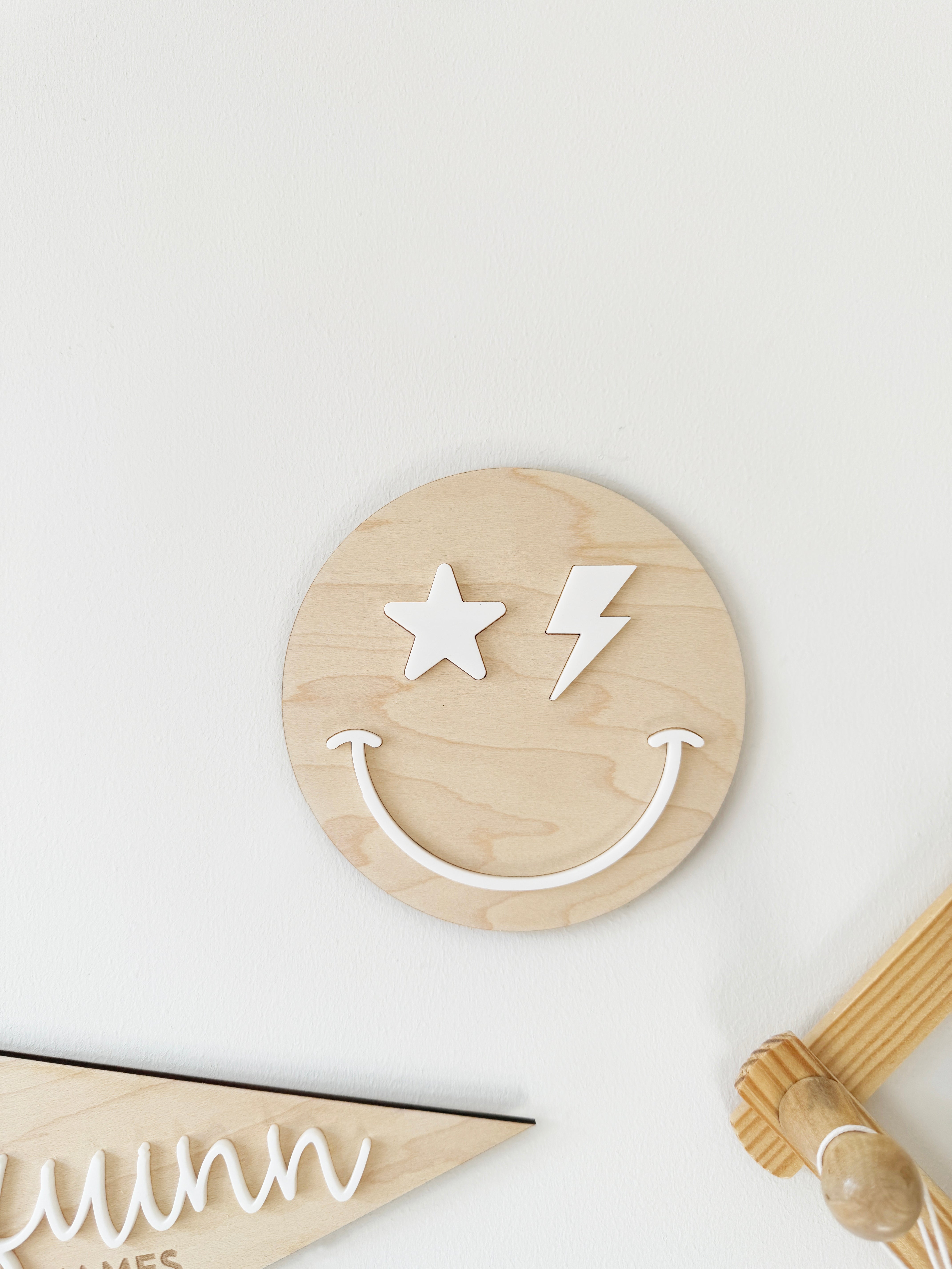 Star & bolt eye face sign