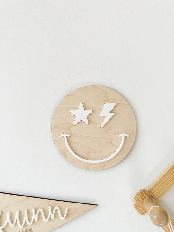 Star & bolt eye face sign