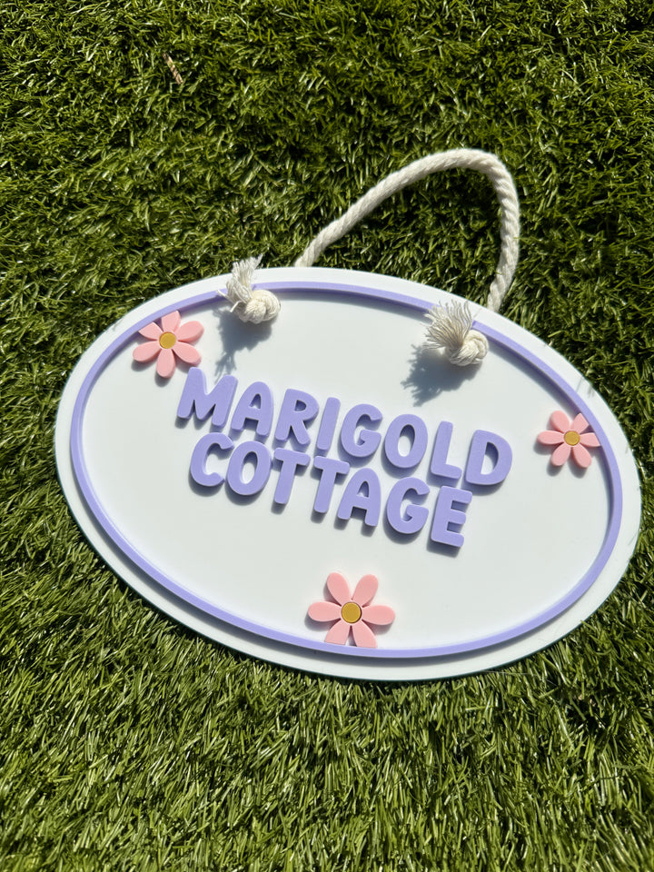 Personalised daisy playhouse sign