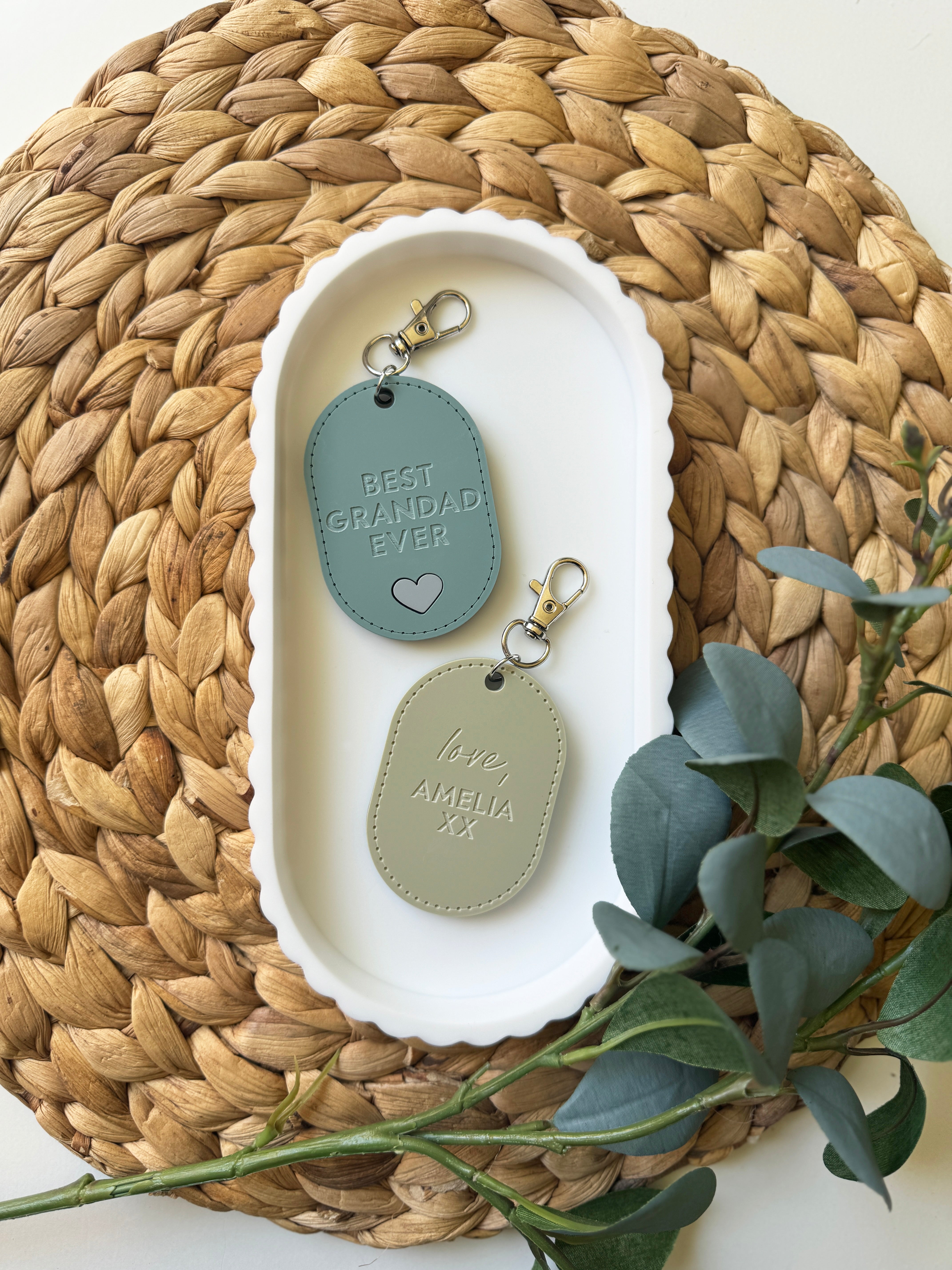 Personalised Father's Day keychain