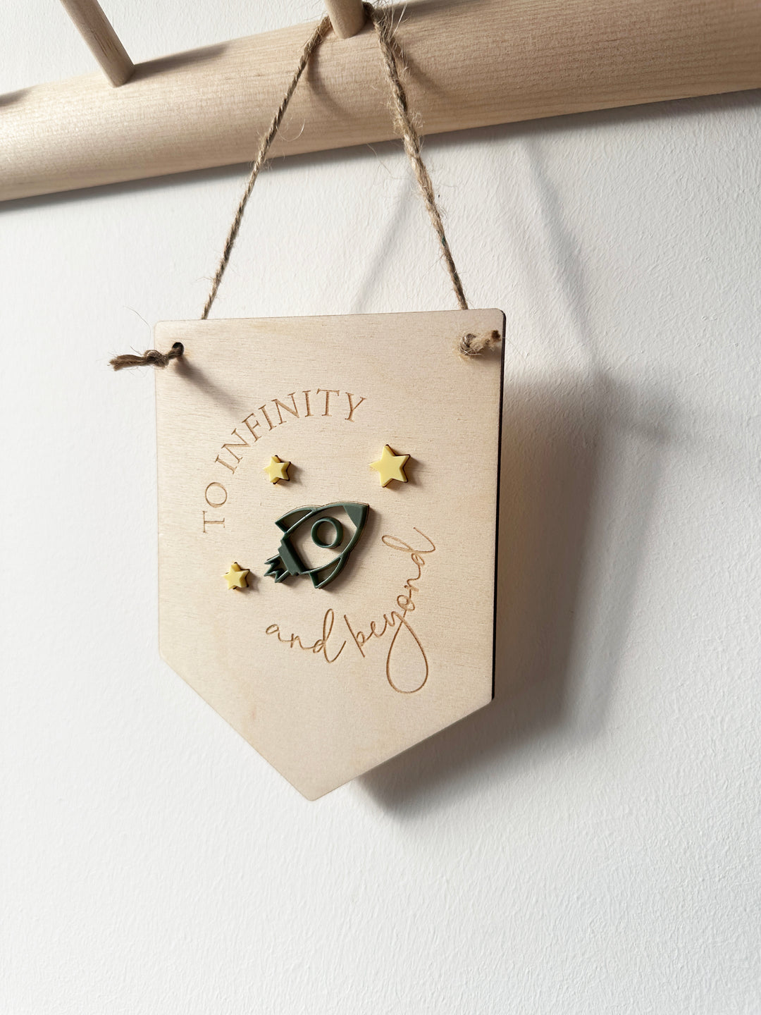To infinity space theme mini pennant