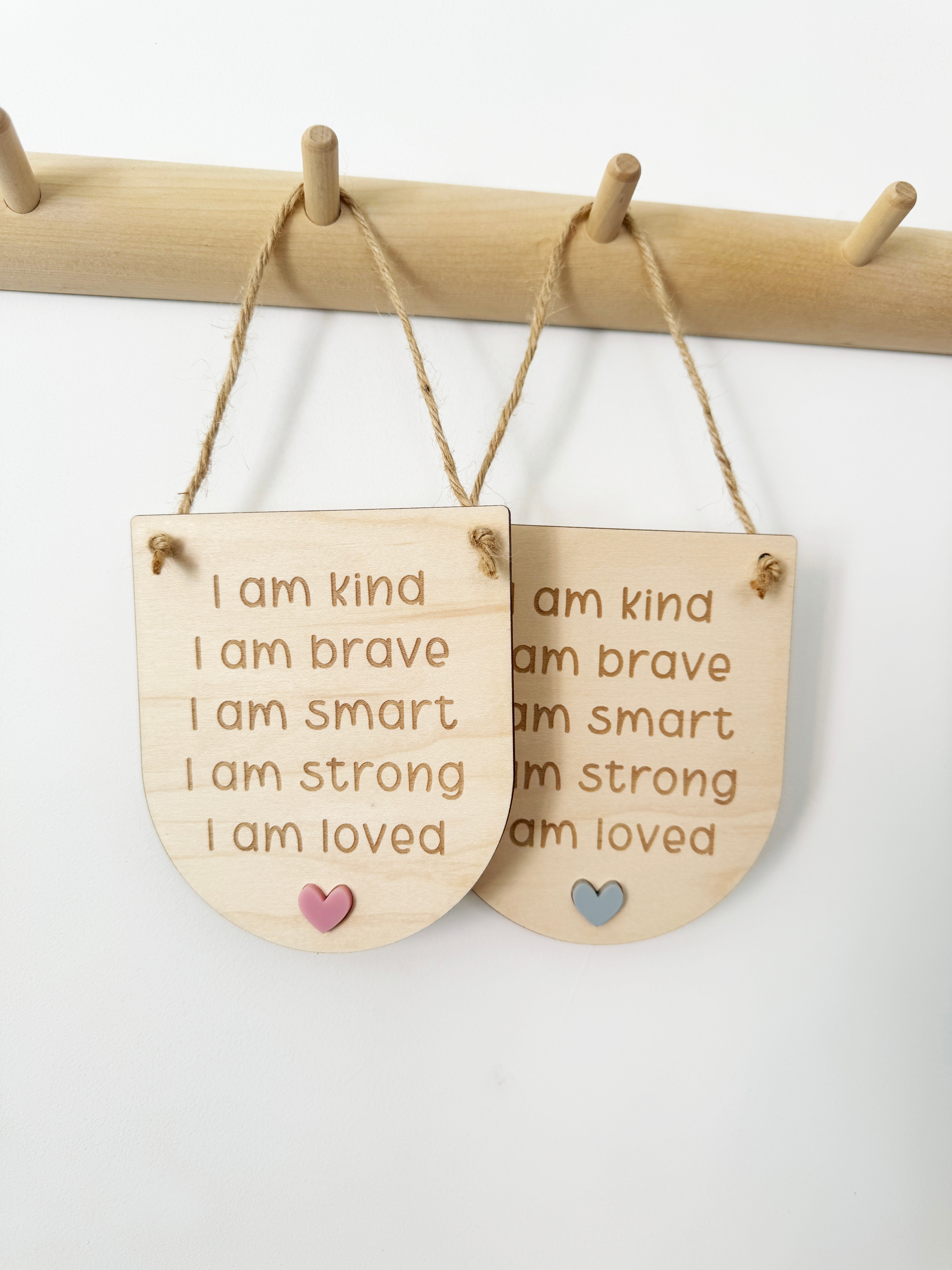 Mini affirmation hanging pennant