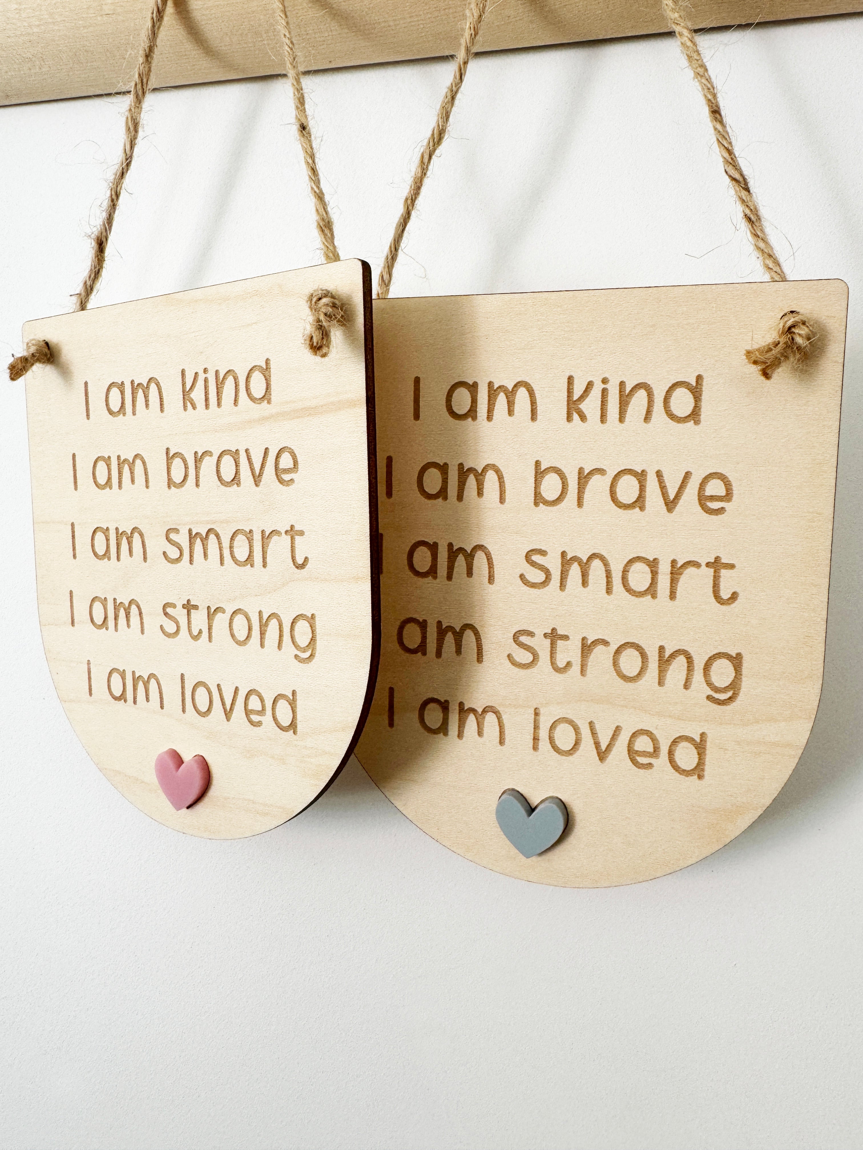 Mini affirmation hanging pennant