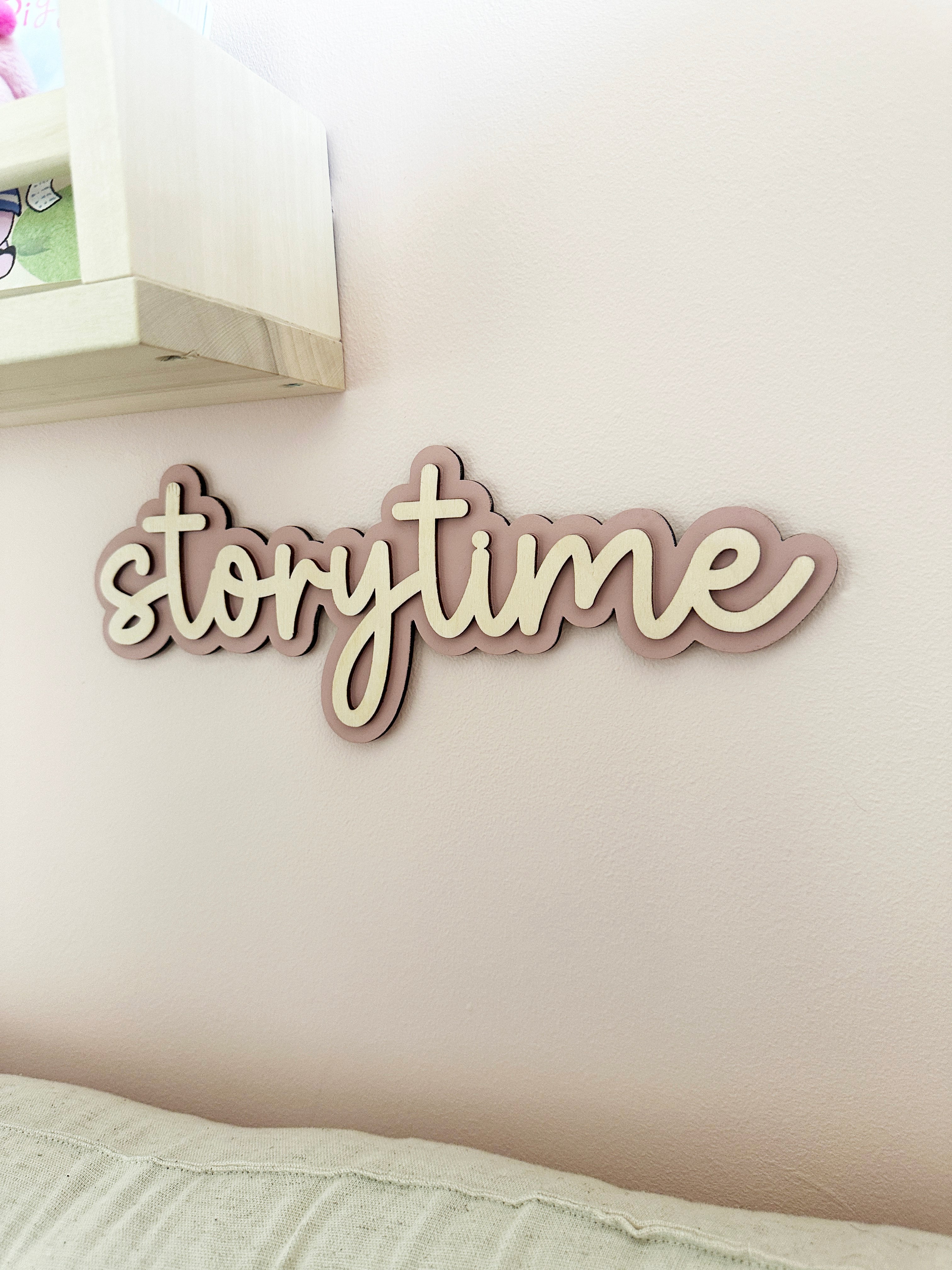 Double layer Storytime wall sign