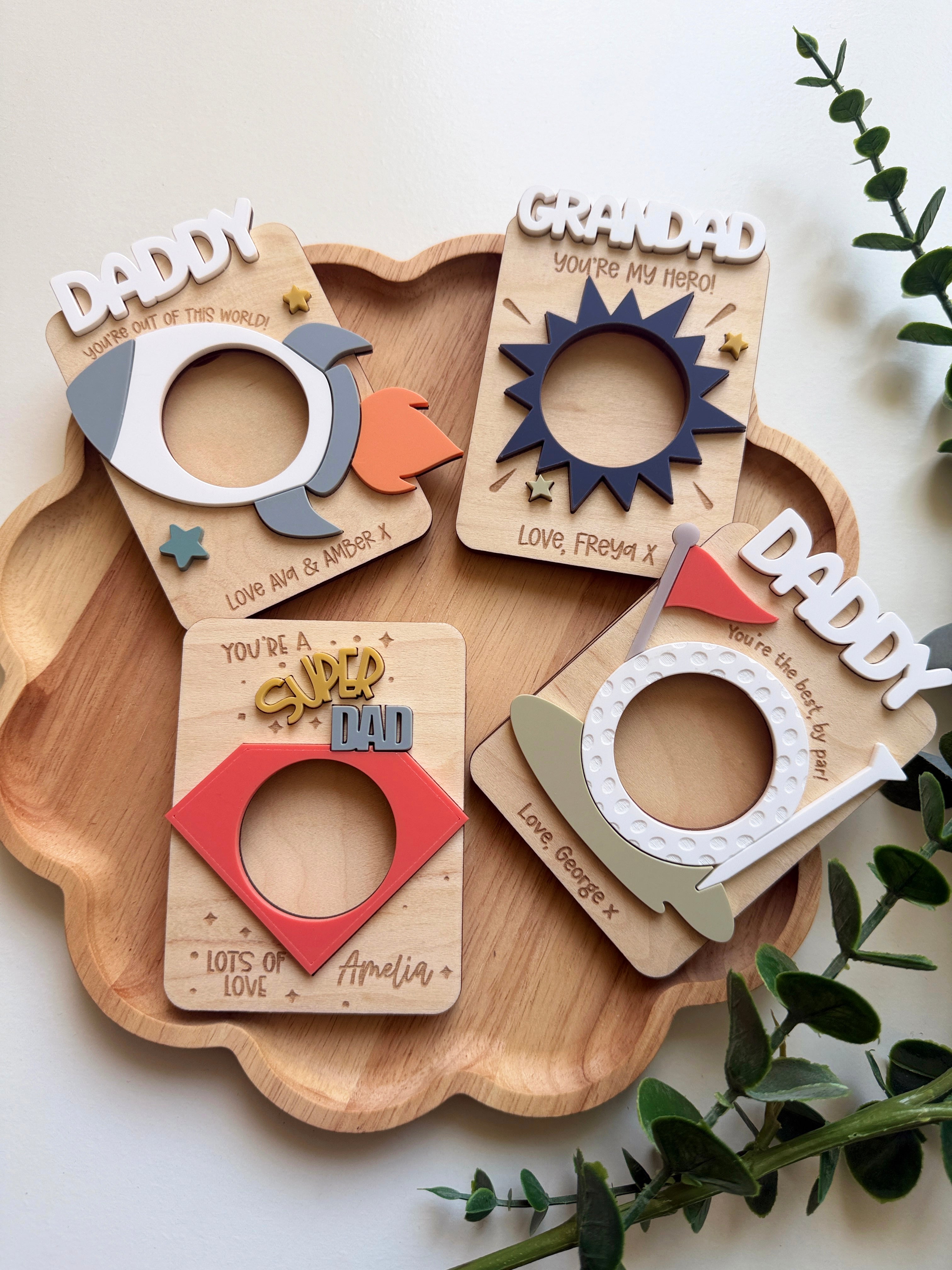Personalised Daddy/Grandparent Fridge Magnet - Rocket