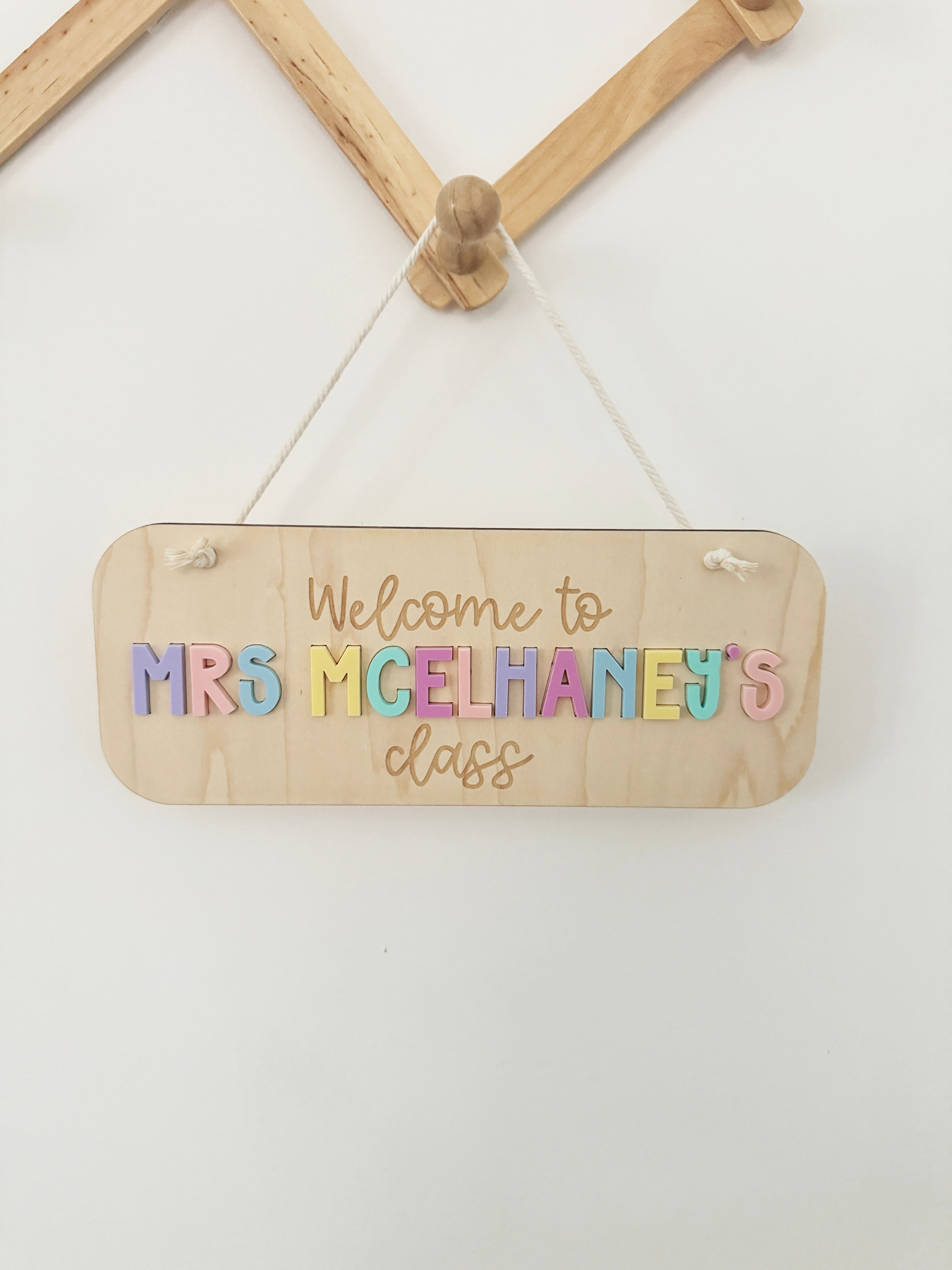 Personalised teacher class sign