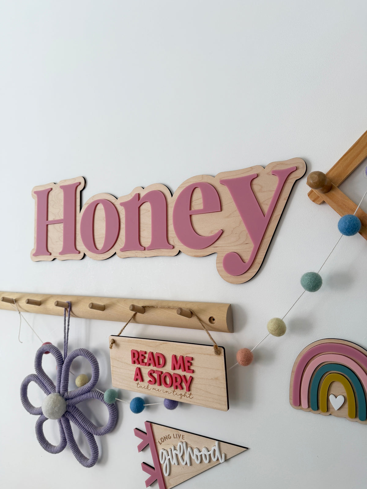 Double layer custom name sign