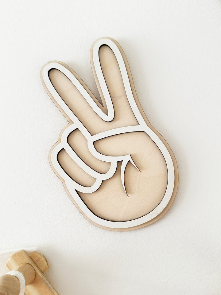 Peace sign wall shape large (white)