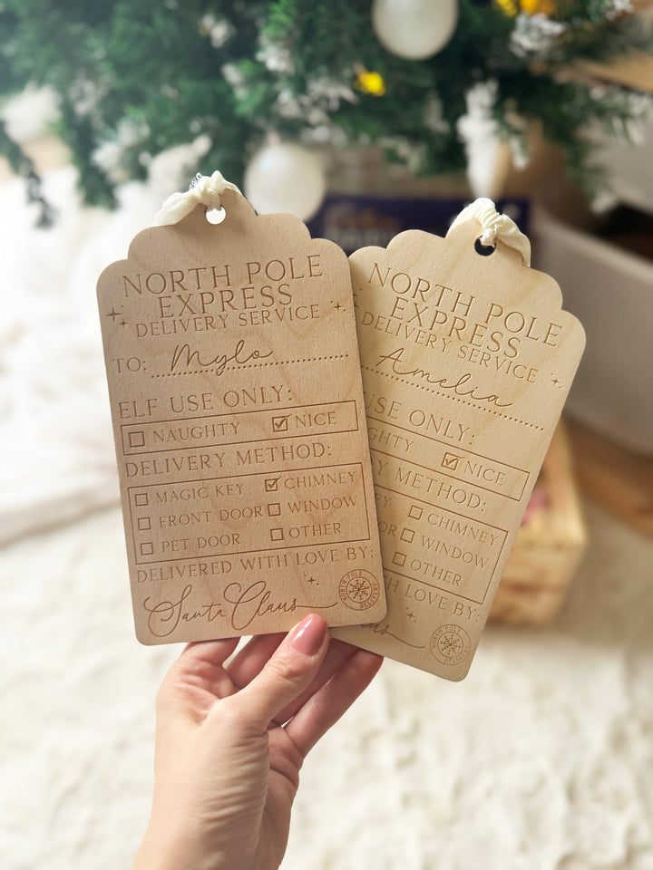 Personalised North Pole XL Santa sack tag