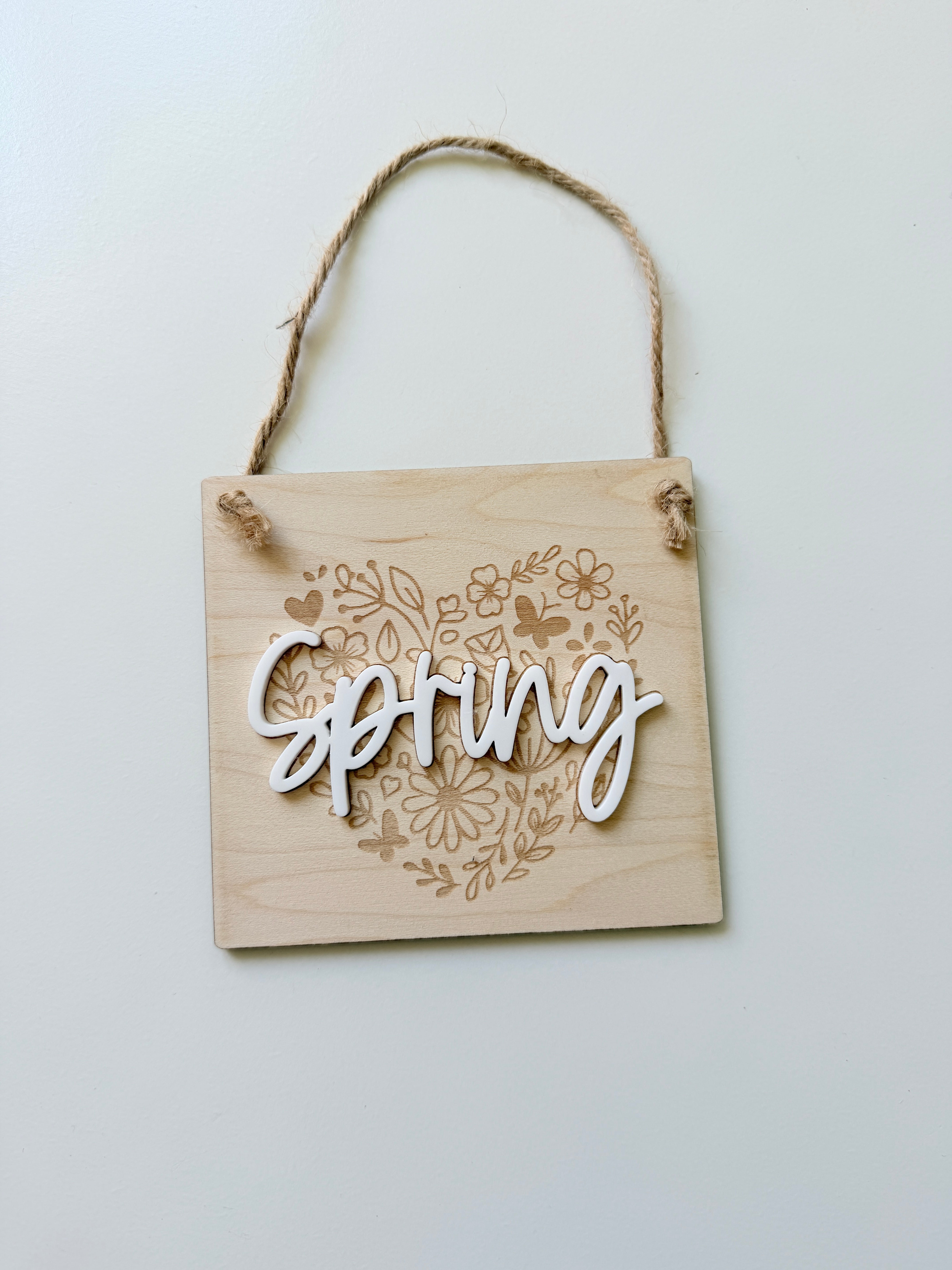 Heart spring mini pennant *SAMPLE*