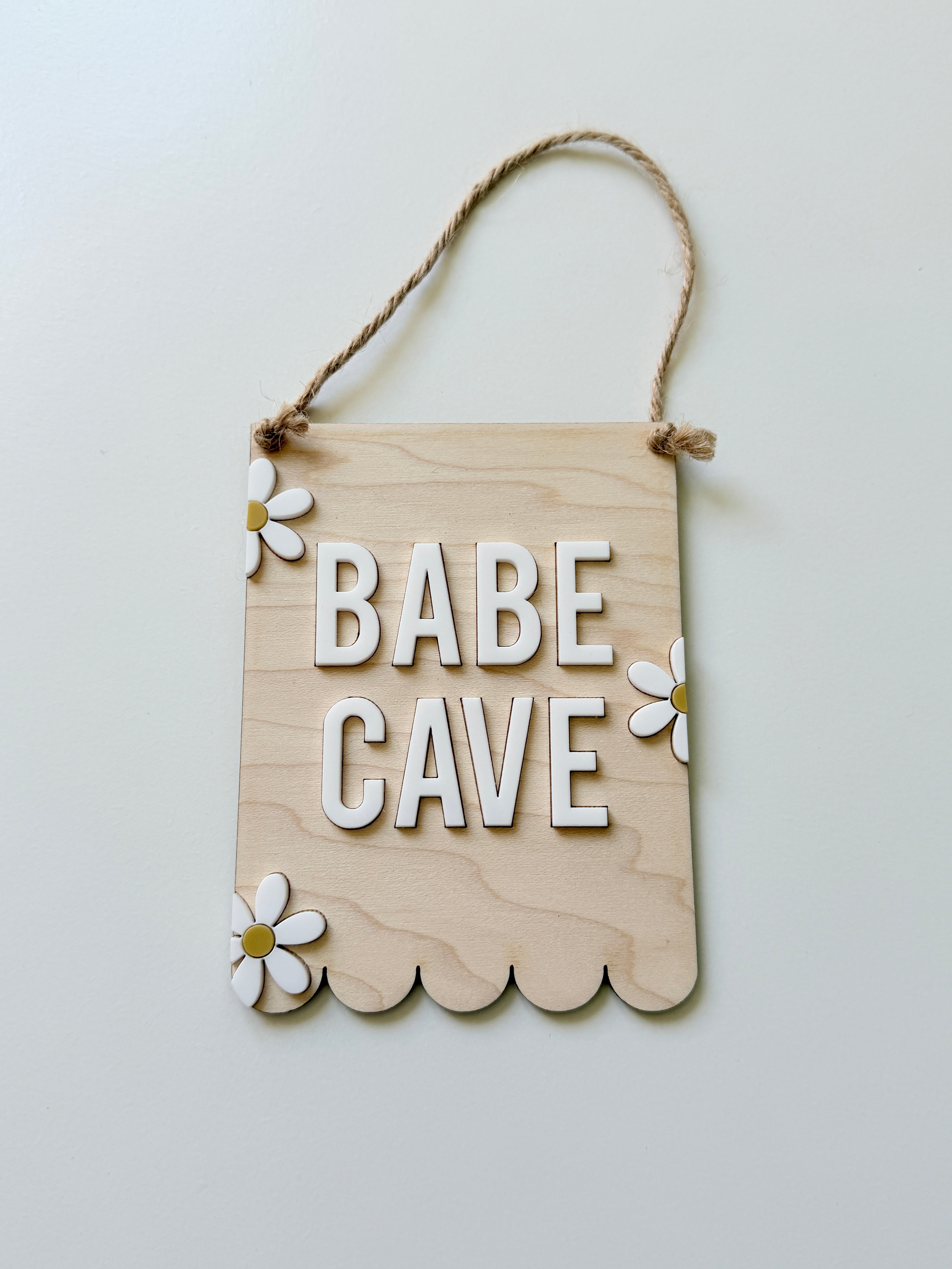 Babe Cave mini pennant (White) *SAMPLE*