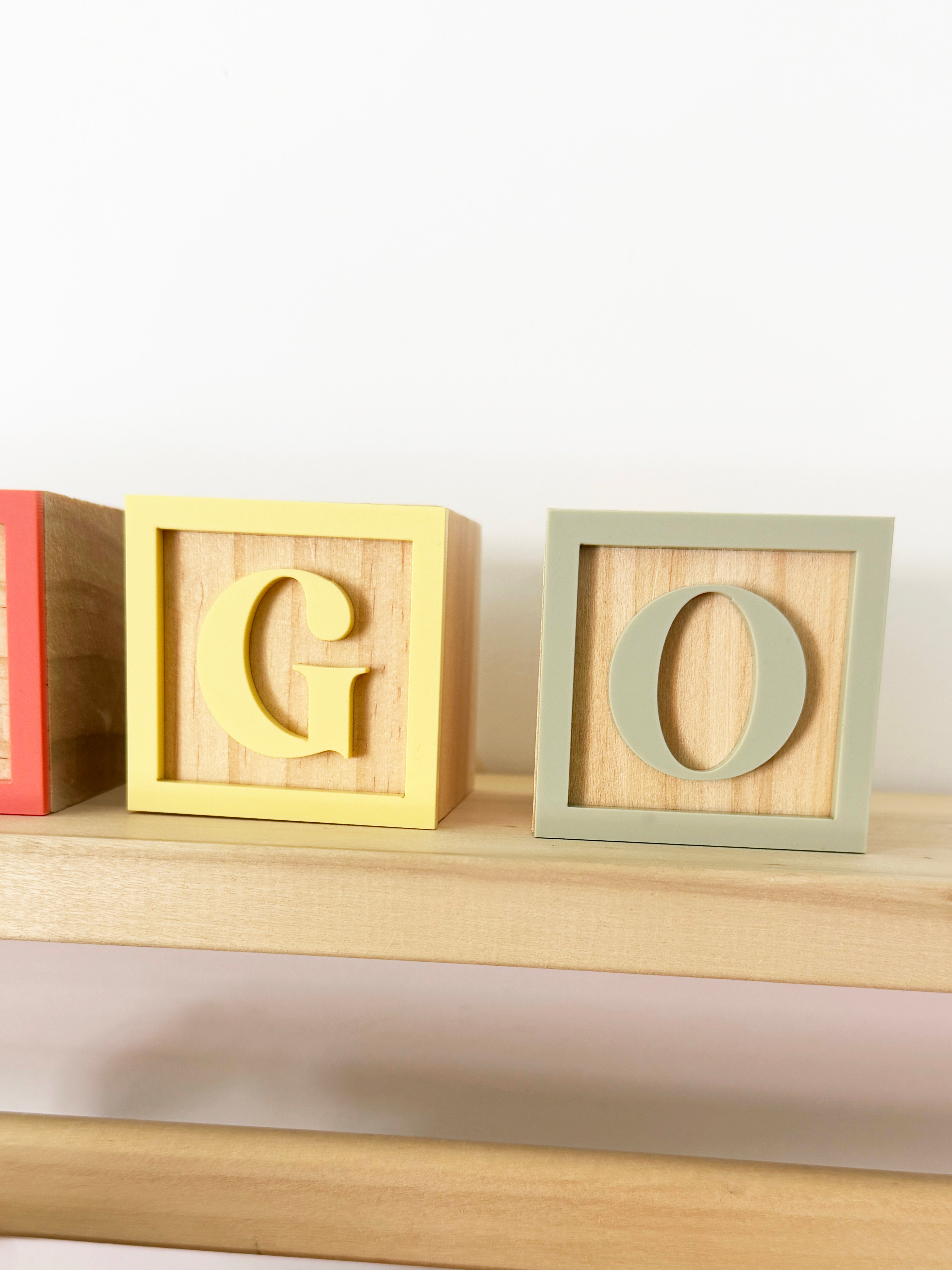Personalised wooden letter blocks