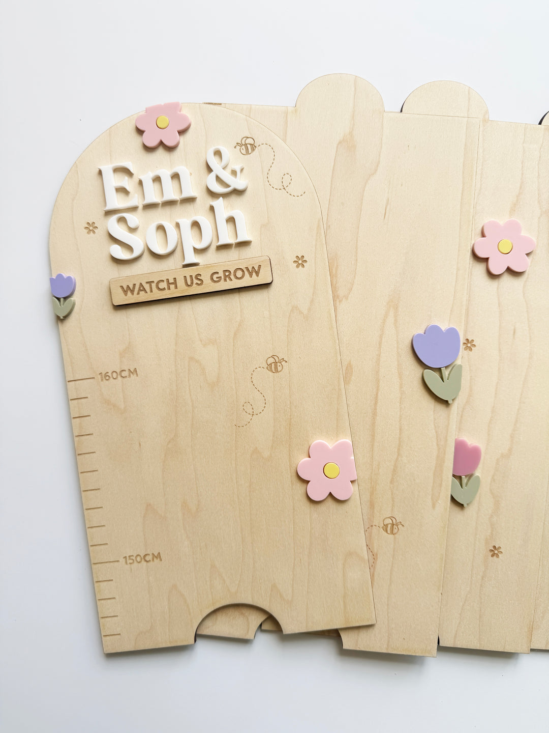 Personalised height chart - Wildflower meadow