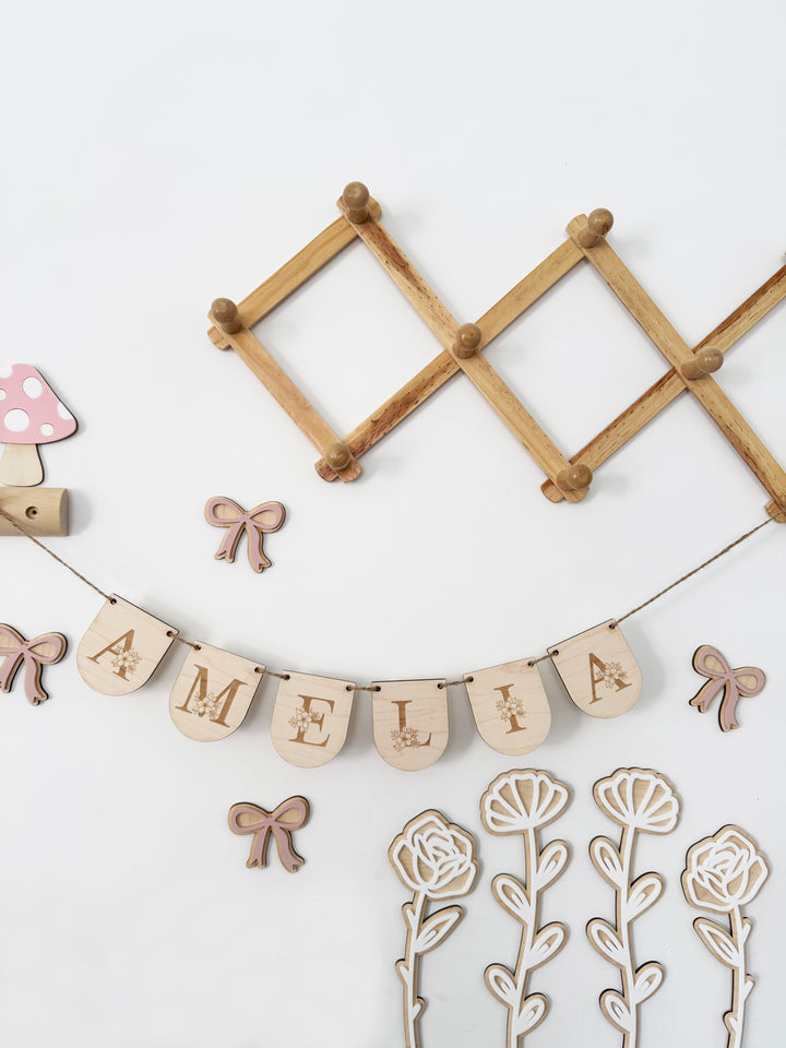 Personalised floral bunting