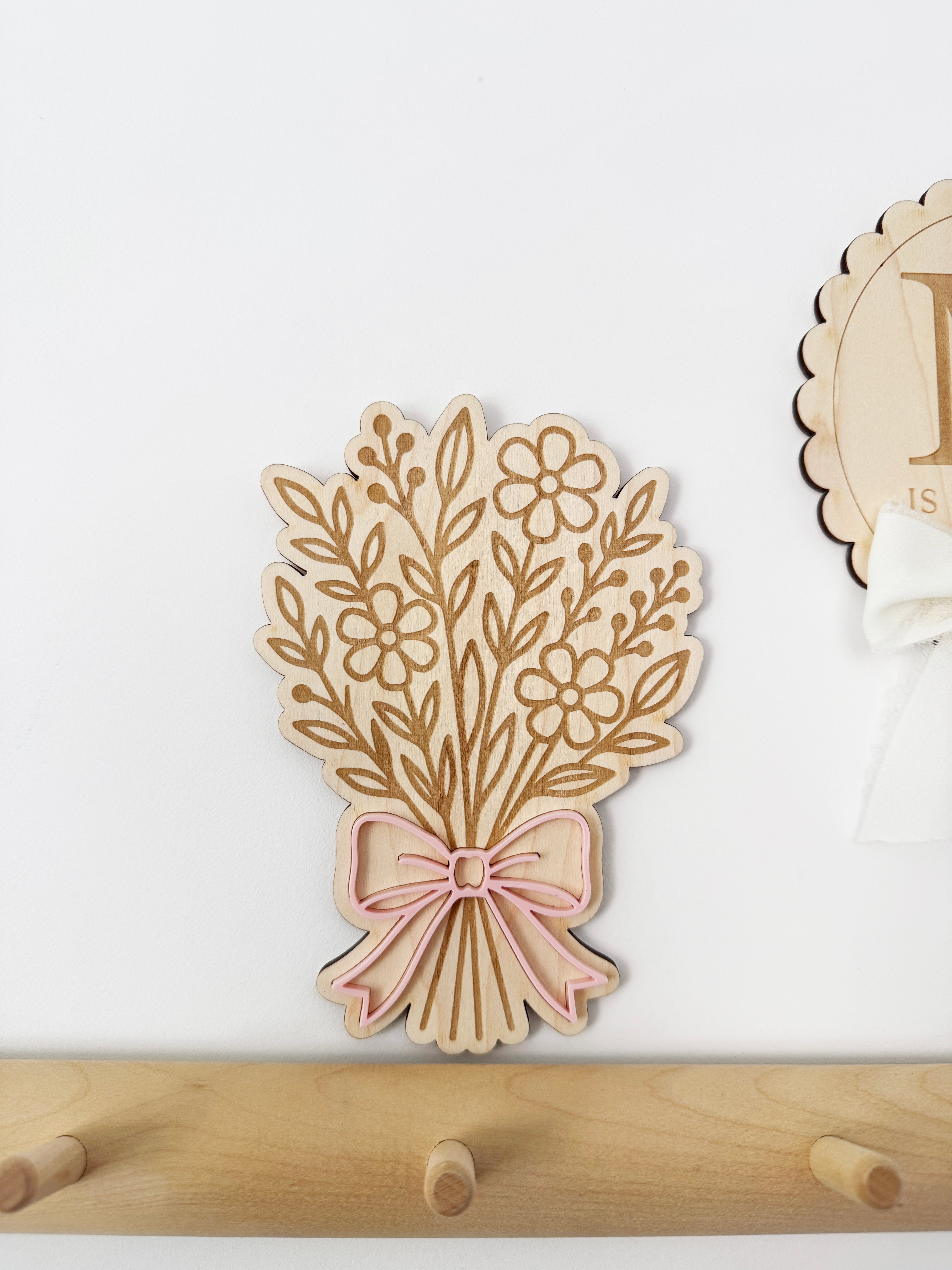 Wildflower bouquet wall shape