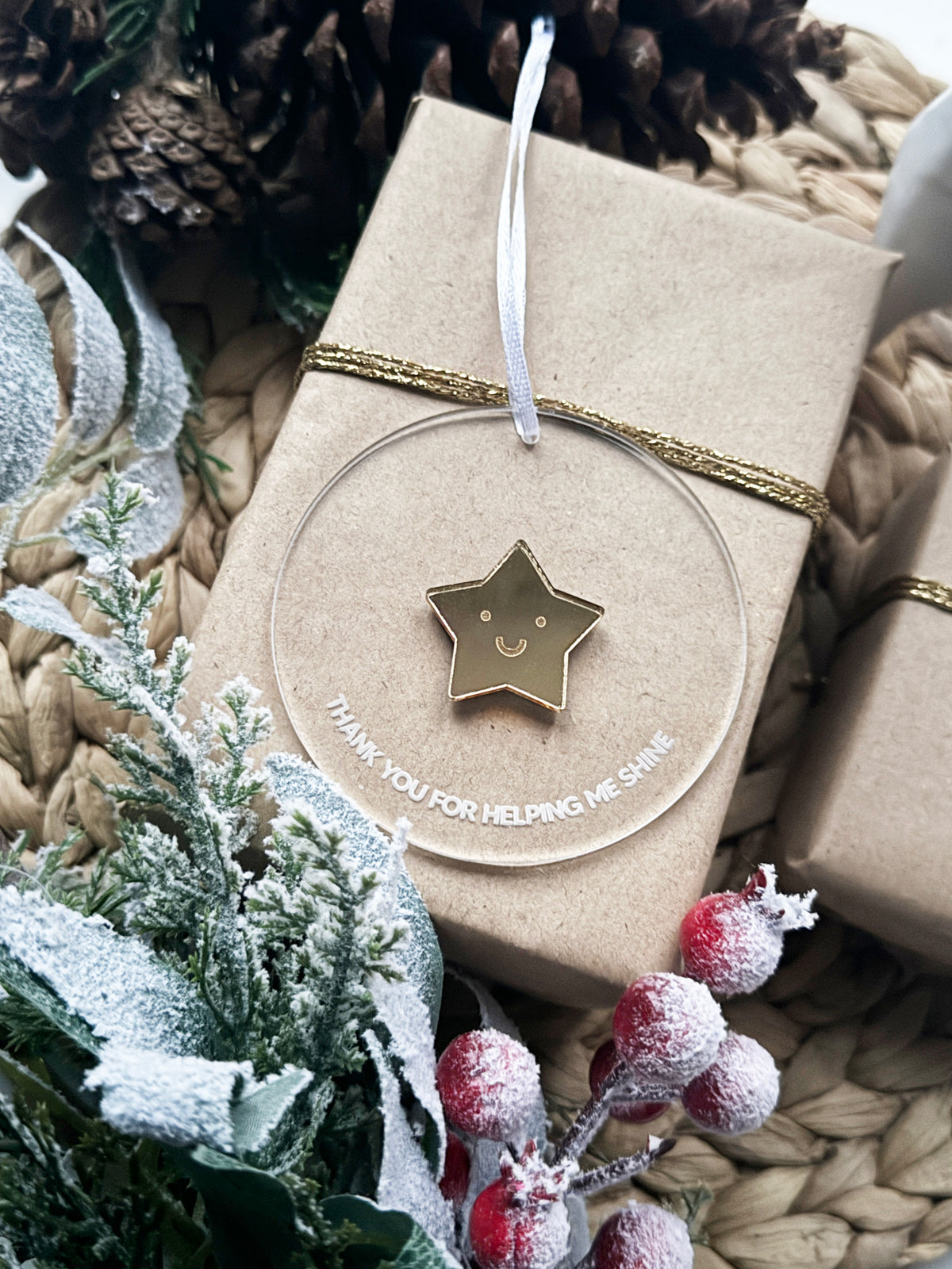 Thank you for helping me shine teacher tree decoration