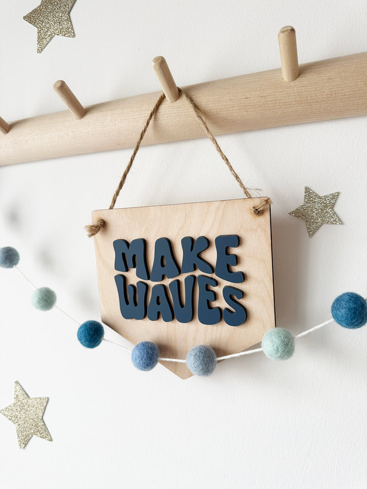 Make Waves Mini Pennant