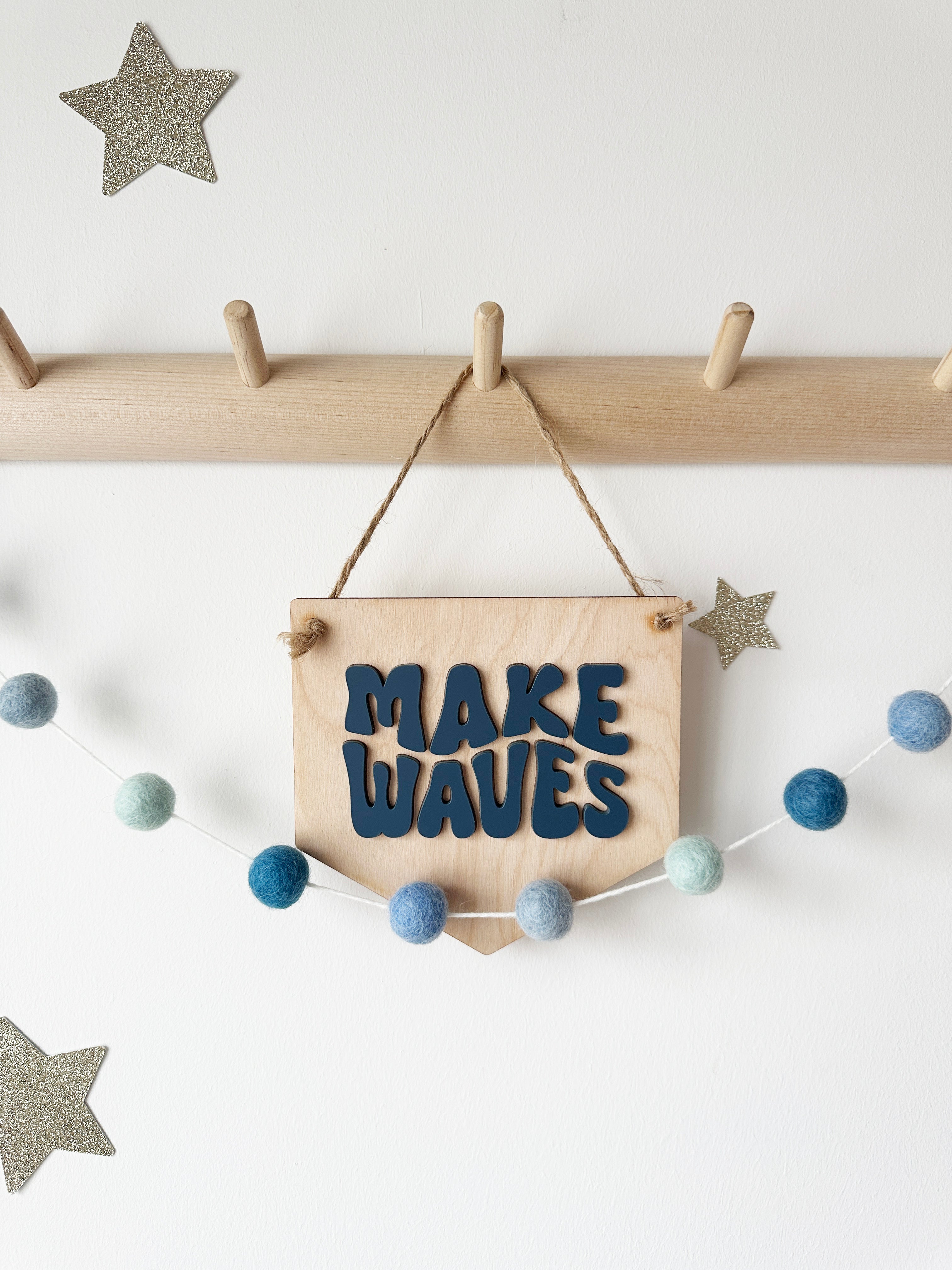 Make Waves Mini Pennant