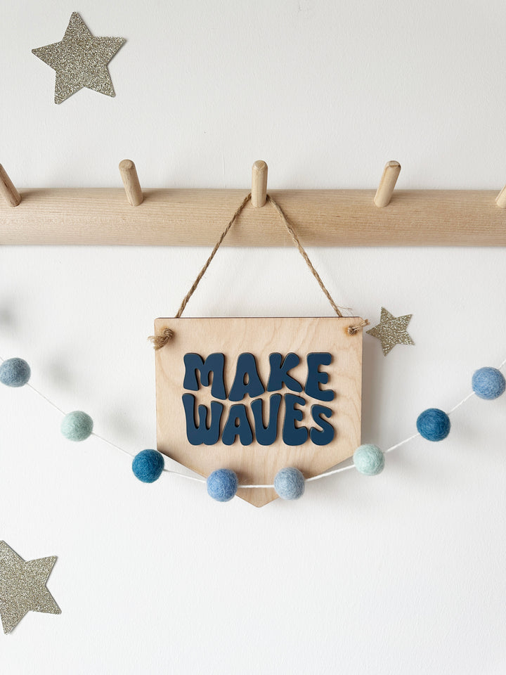 Make Waves Mini Pennant