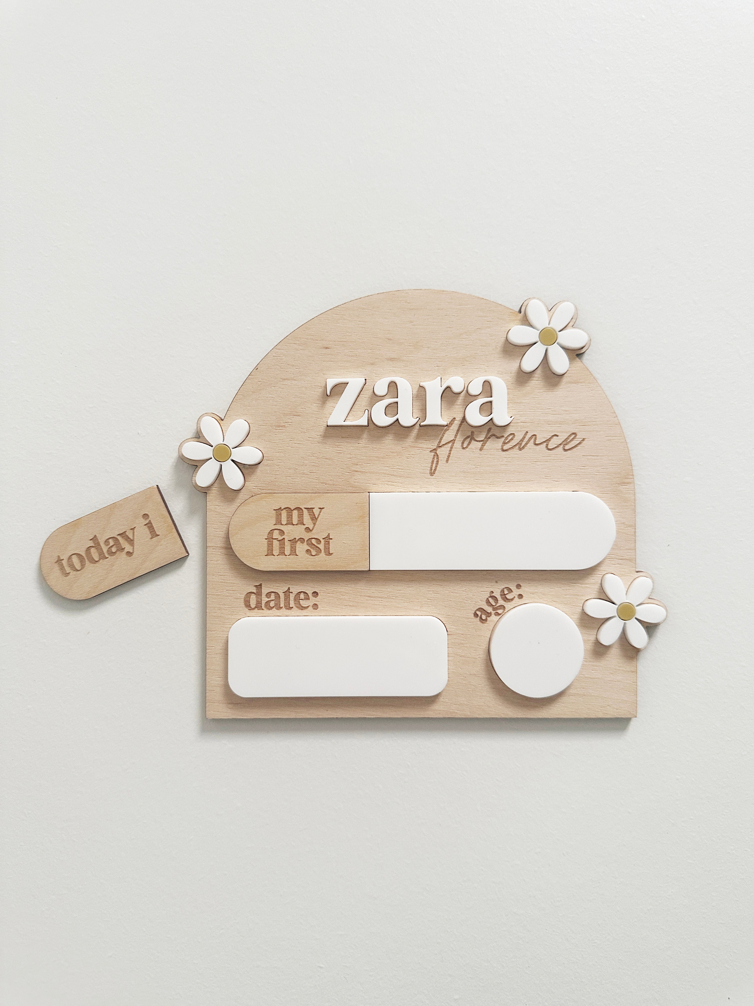 Personalised Daisy Baby Milestone arch