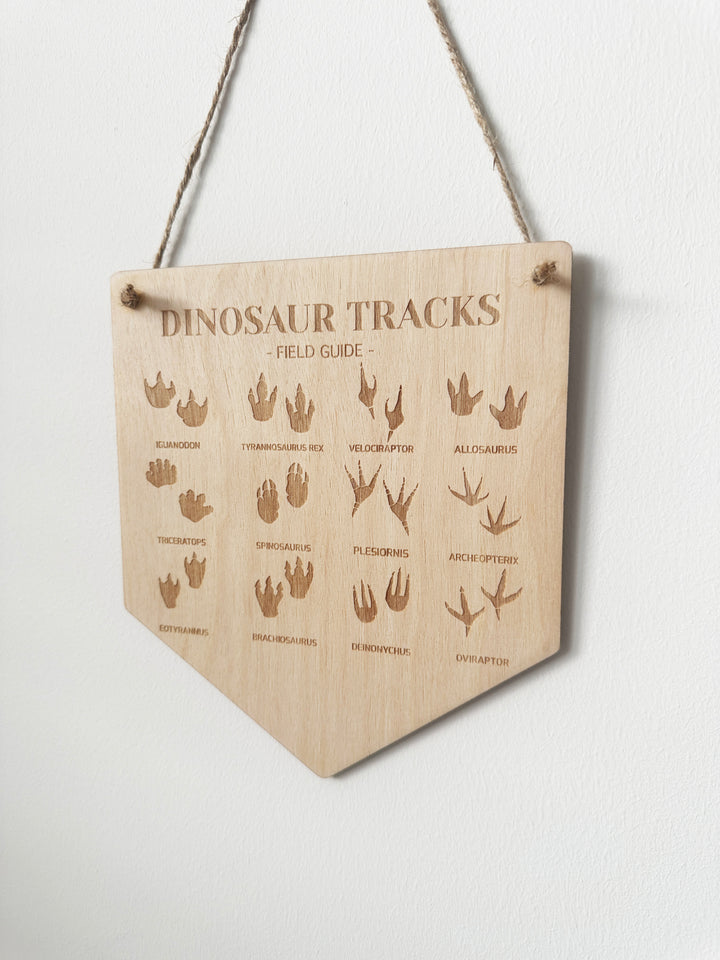 Dinosaur Tracks Field Guide Pennant