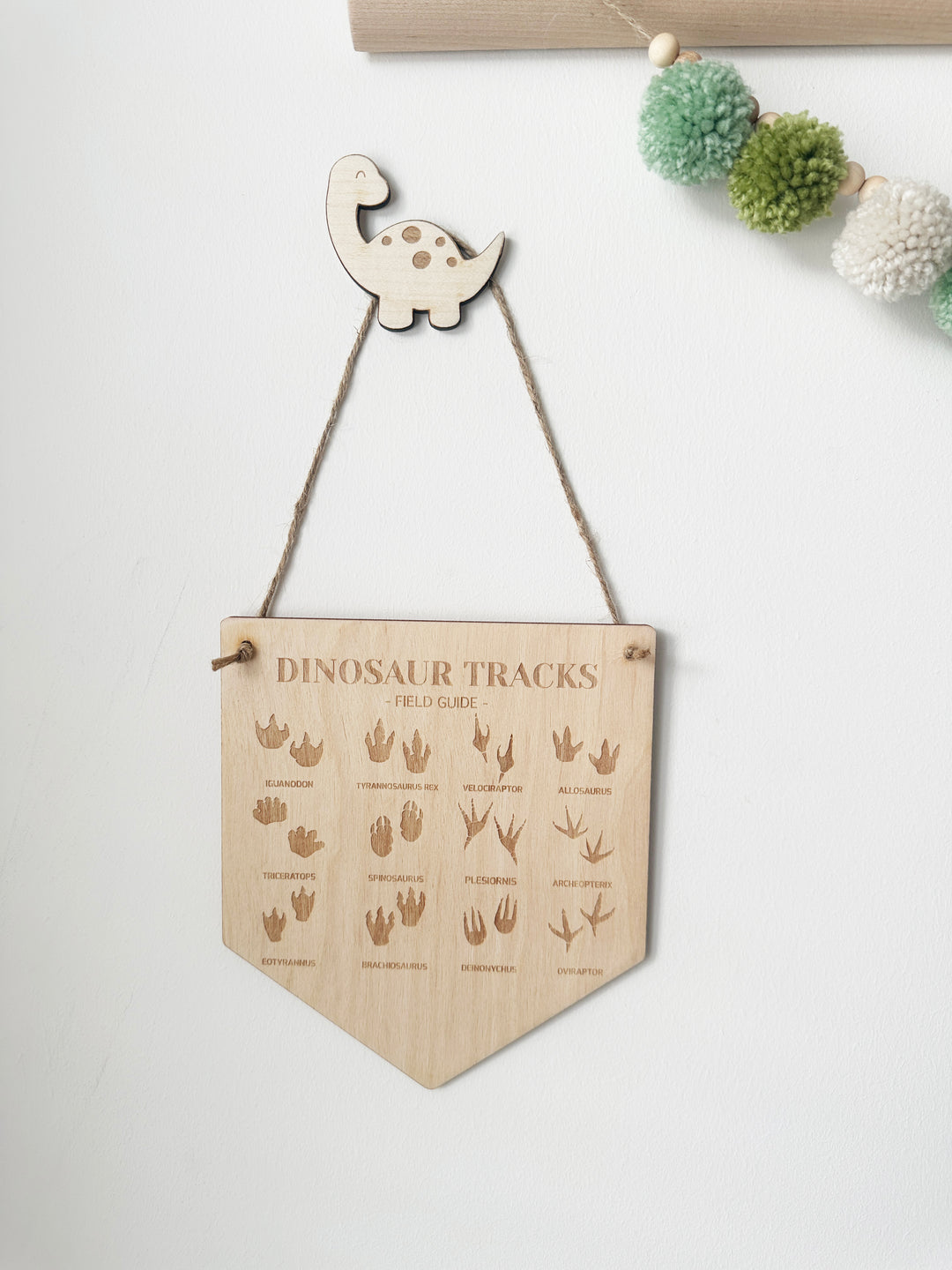 Dinosaur Tracks Field Guide Pennant