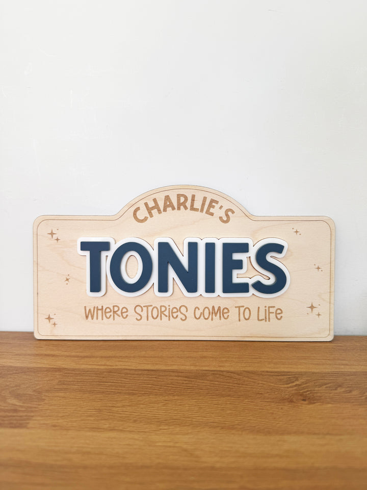 Personalised tonies wall sign