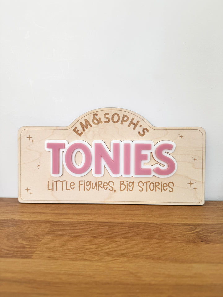 Personalised tonies wall sign