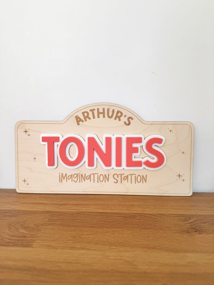 Personalised tonies wall sign