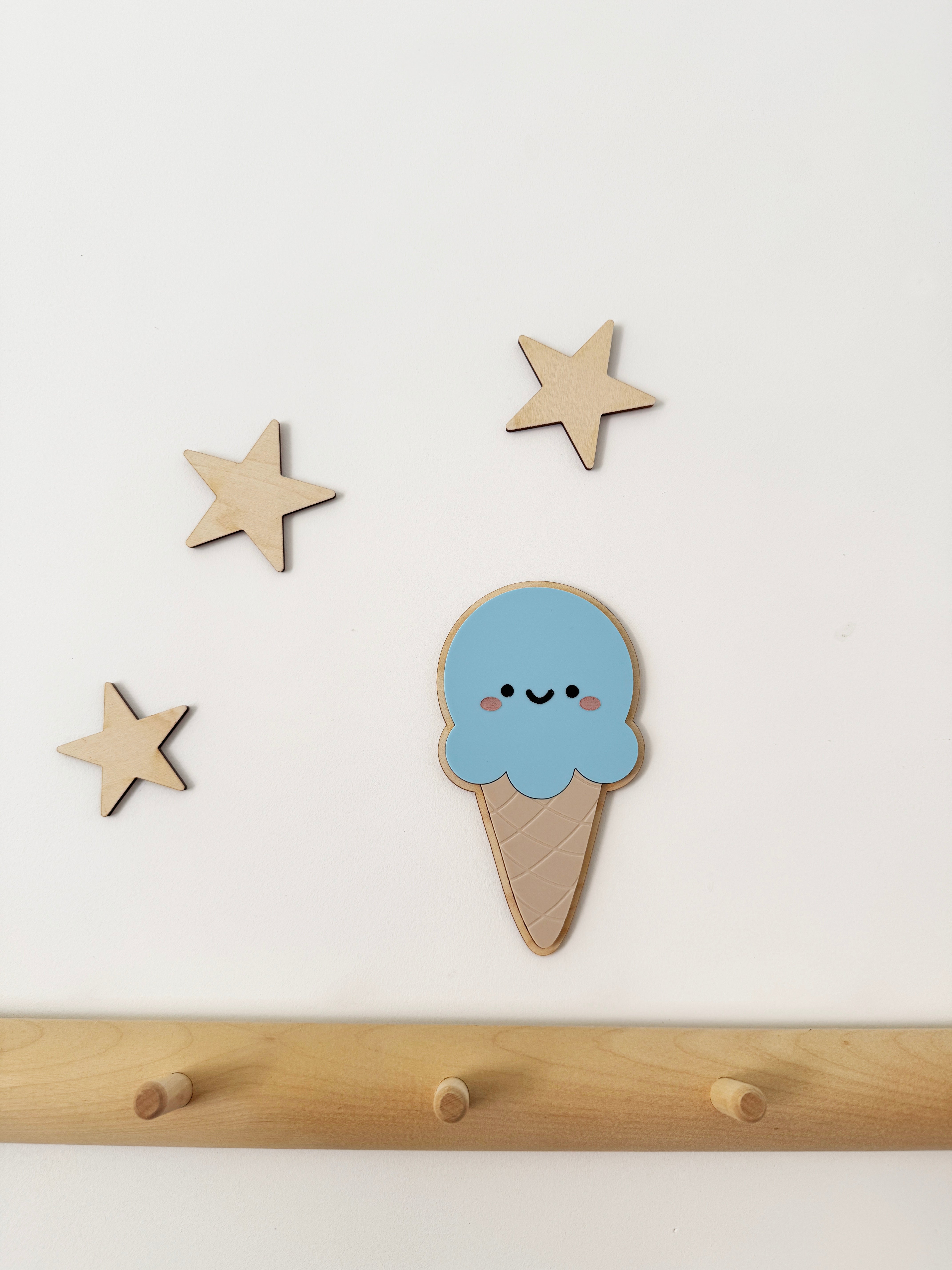 Smiley Ice cream wall shape (Foodie rays)