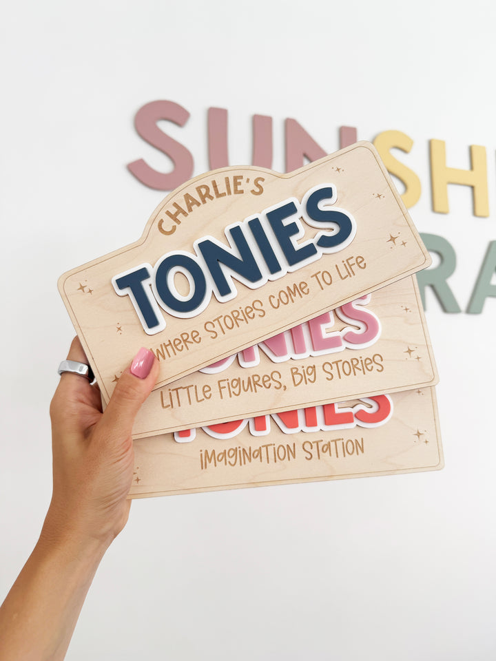 Personalised tonies wall sign