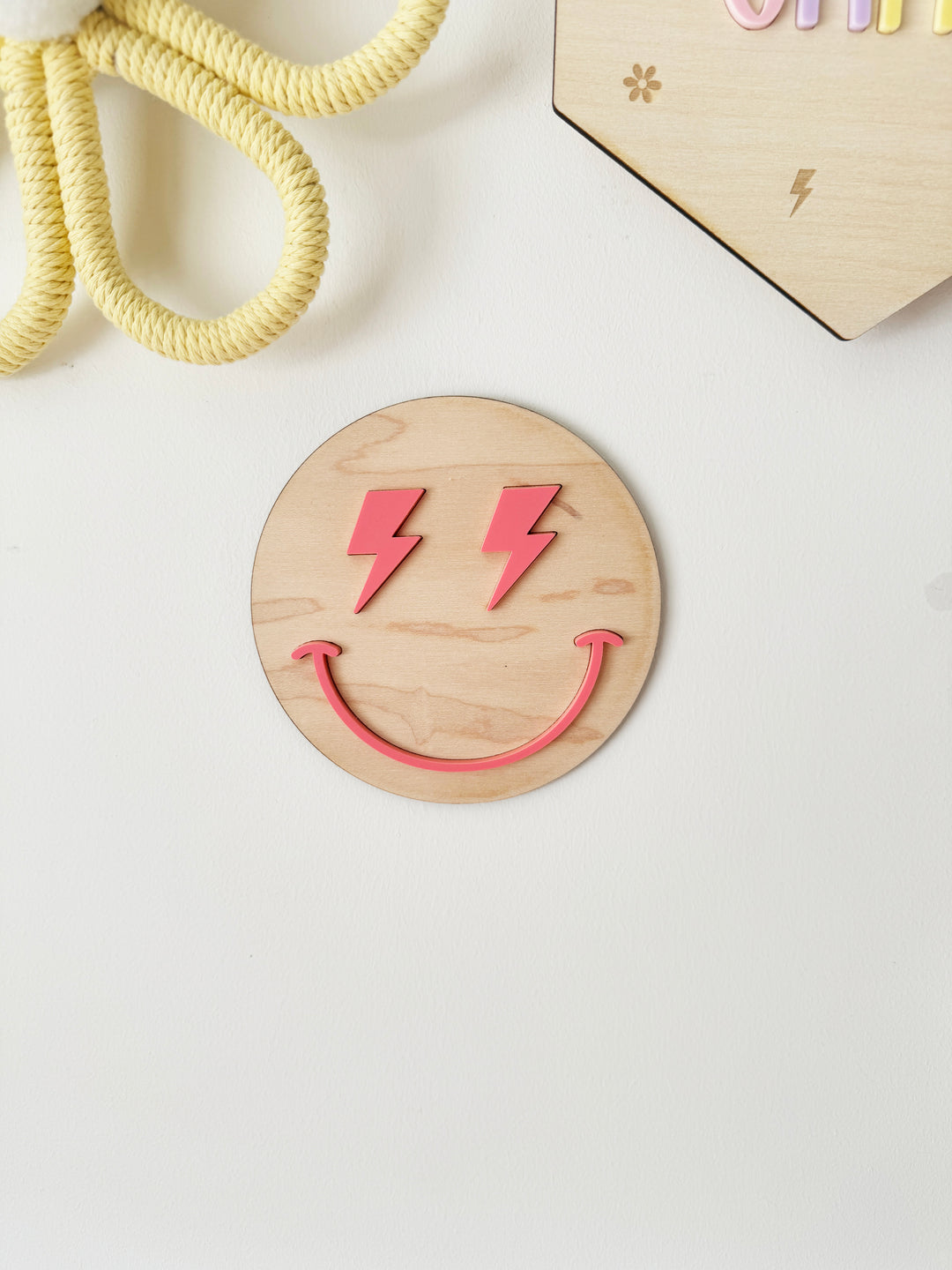 Lightning bolt face sign (Custom Colour)