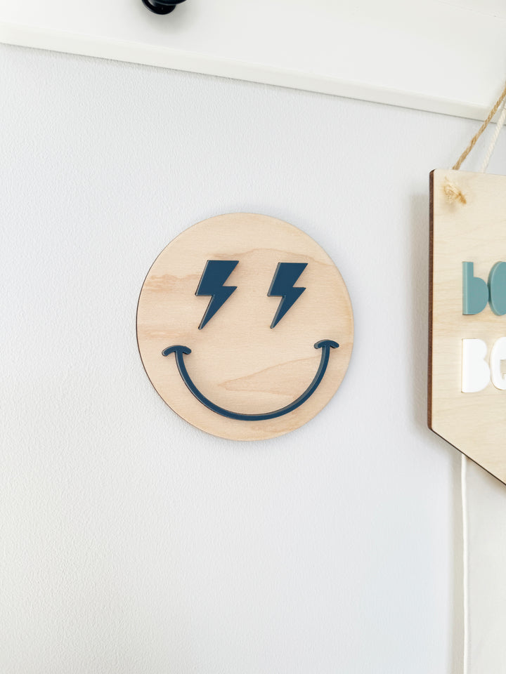 Lightning bolt face sign (Custom Colour)