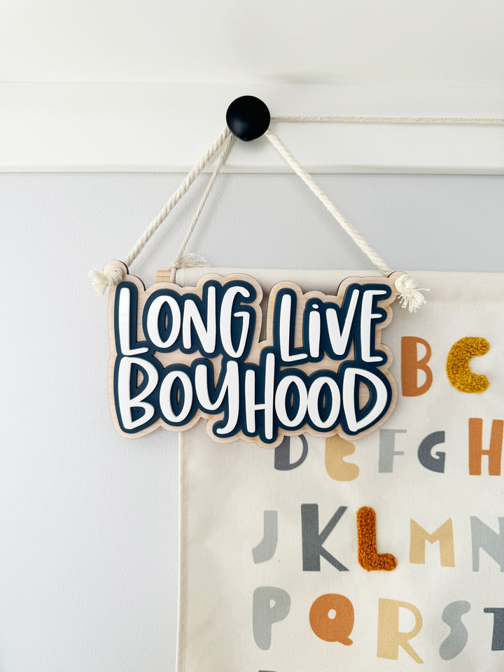 Long live boyhood triple layer wall hanging