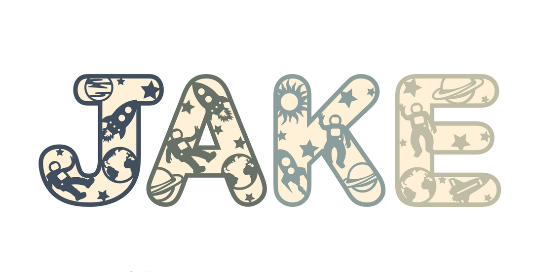 Space themed initial letter