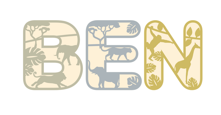 Safari themed initial letter