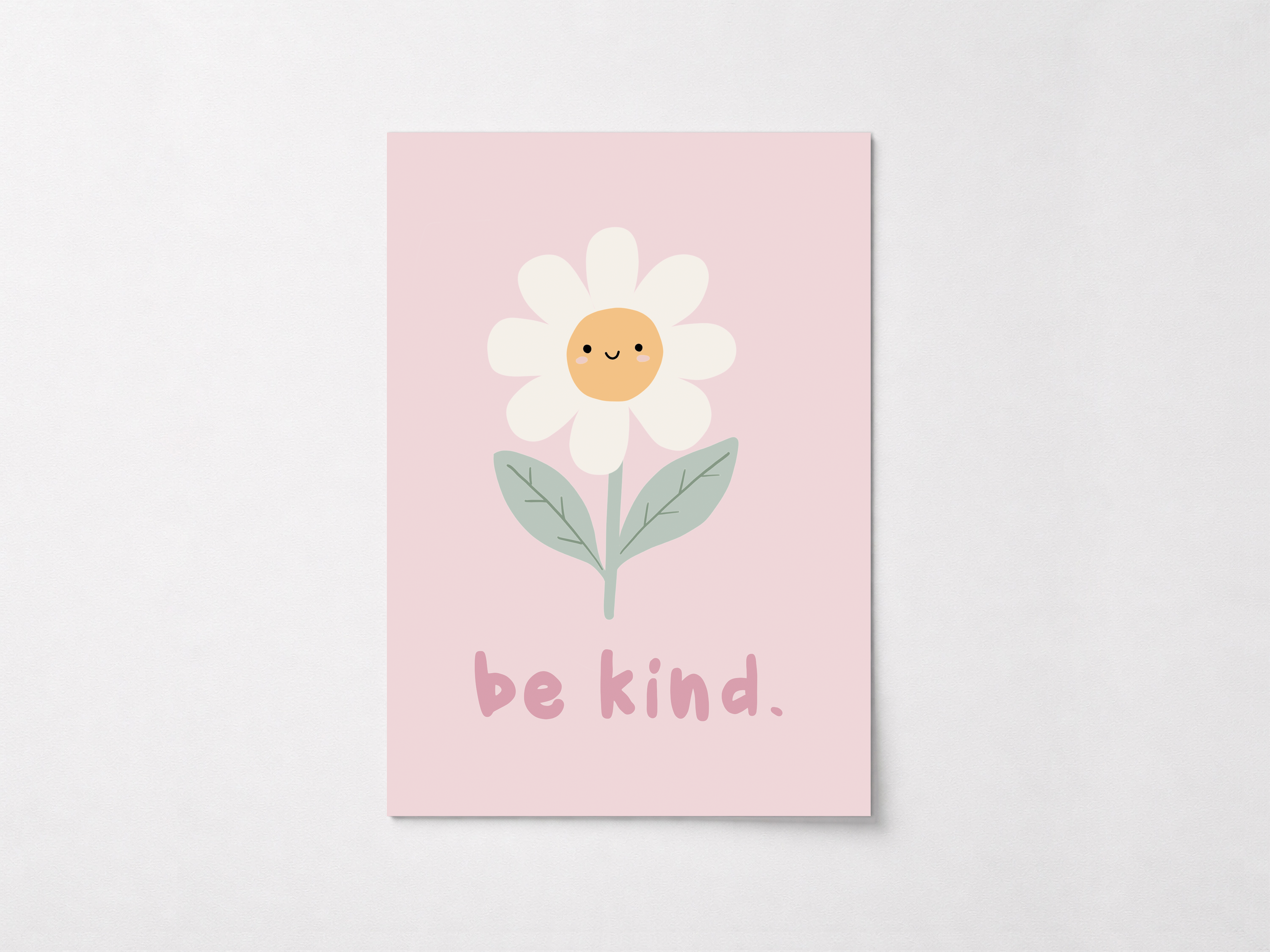 Be kind. daisy poster print