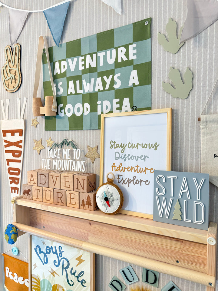 Stay Wild acrylic wall tile