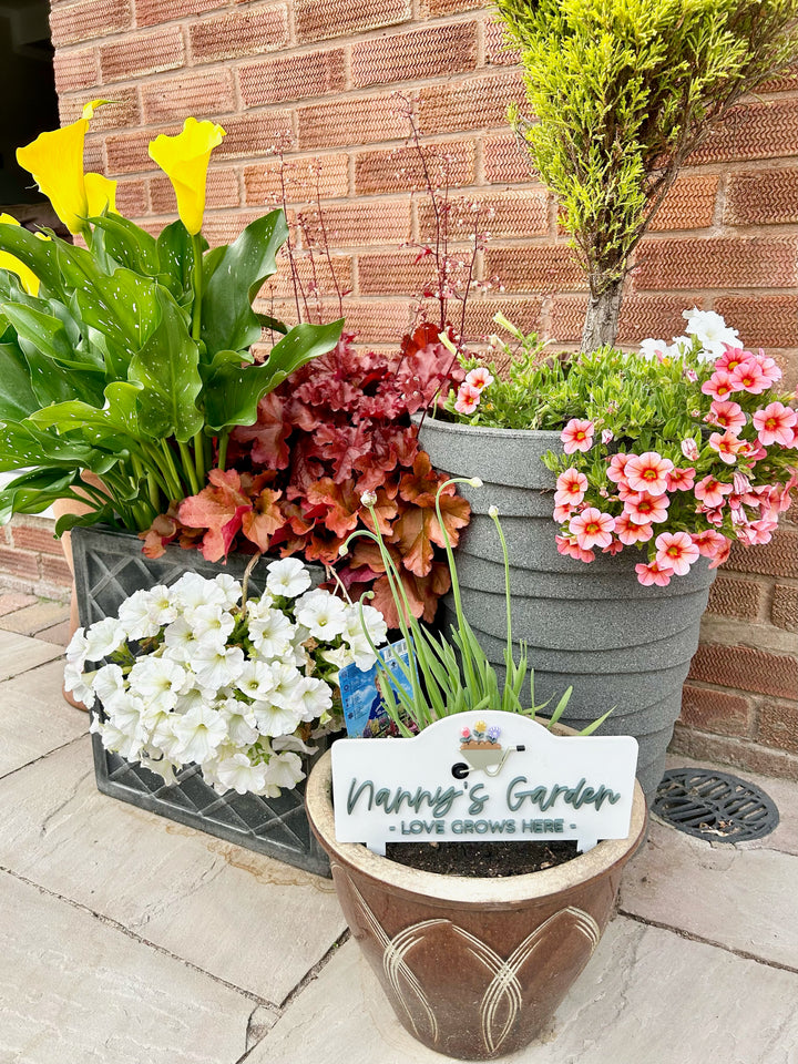 Personalised garden stake sign