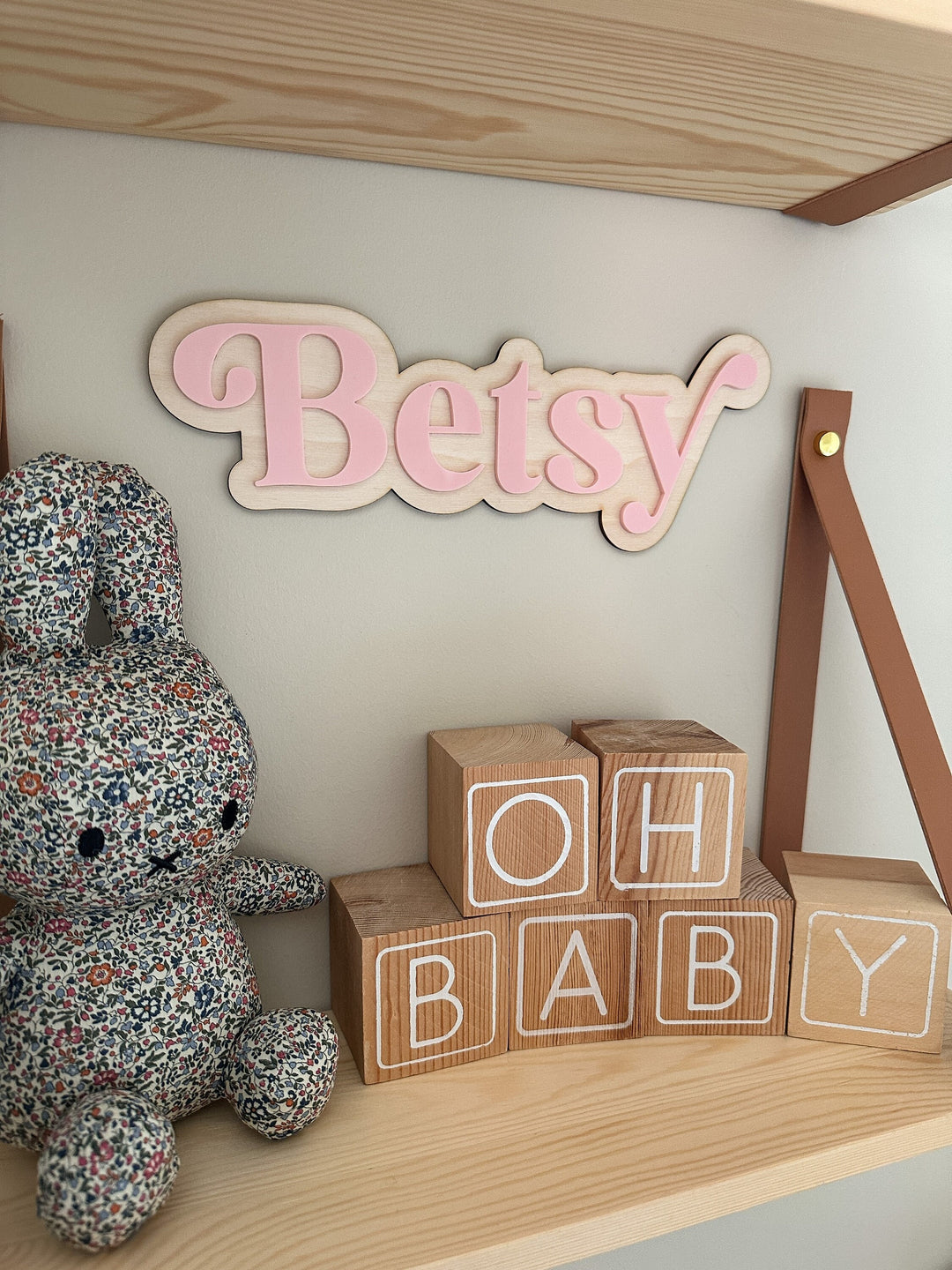 Double layered acrylic wood nursery name | Personalised wooden name | Nursery decor | Personalised nursery name